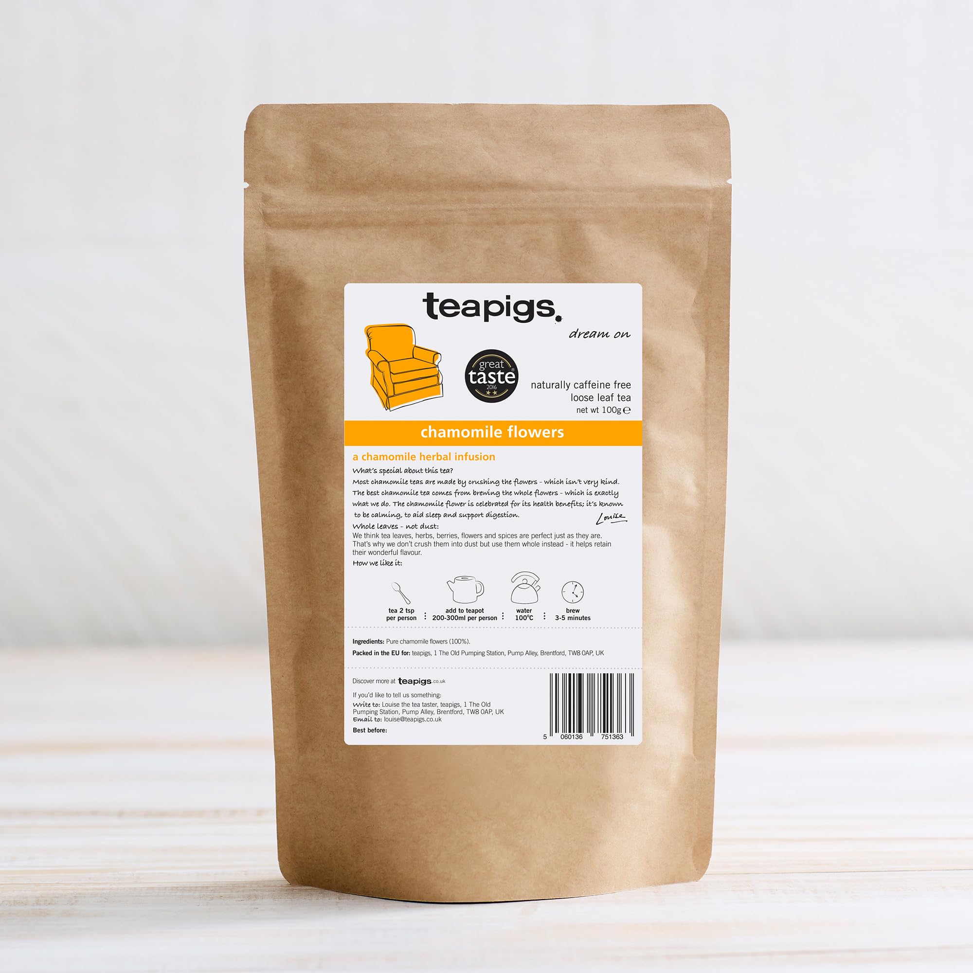 Teapigs - Loose Leaf Chamomile Herbal Tea (100g) 4