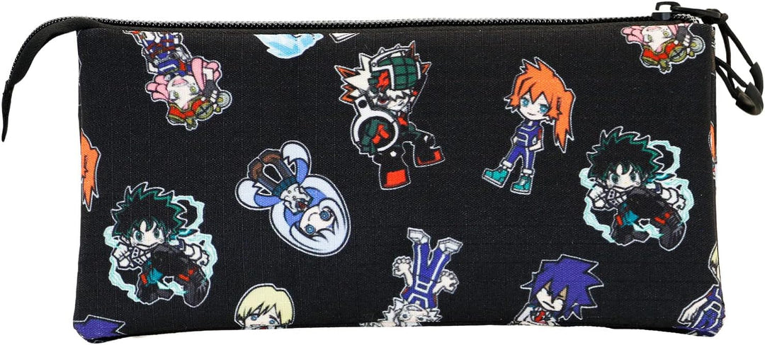 KARACTERMANIA My Hero Academia Chibi-ECO Triple Pencil Case, Black (03923)