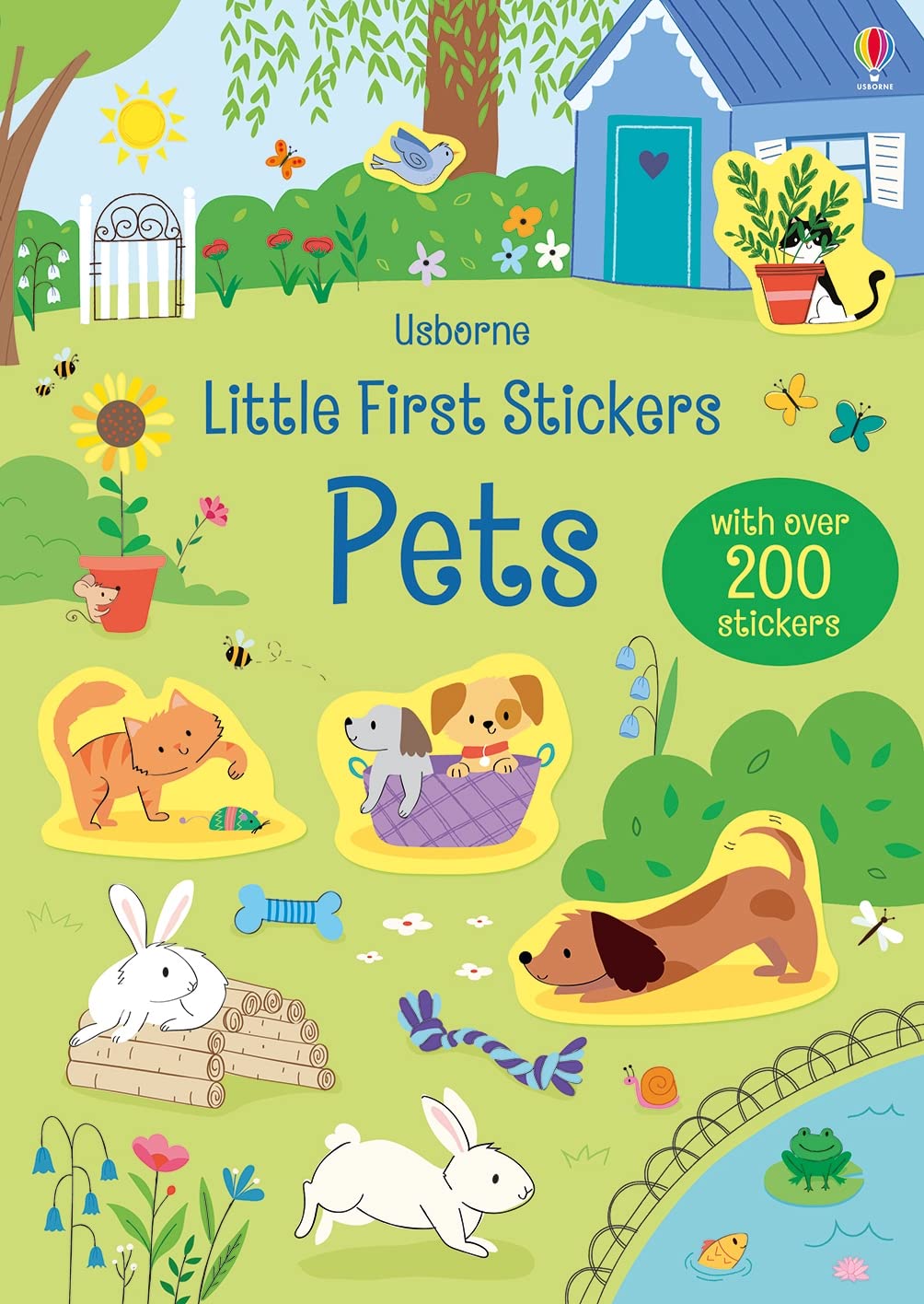 Usborne Little First Stickers Pets Activity Book | 250+ Reusable Stickers | Ages 3-6