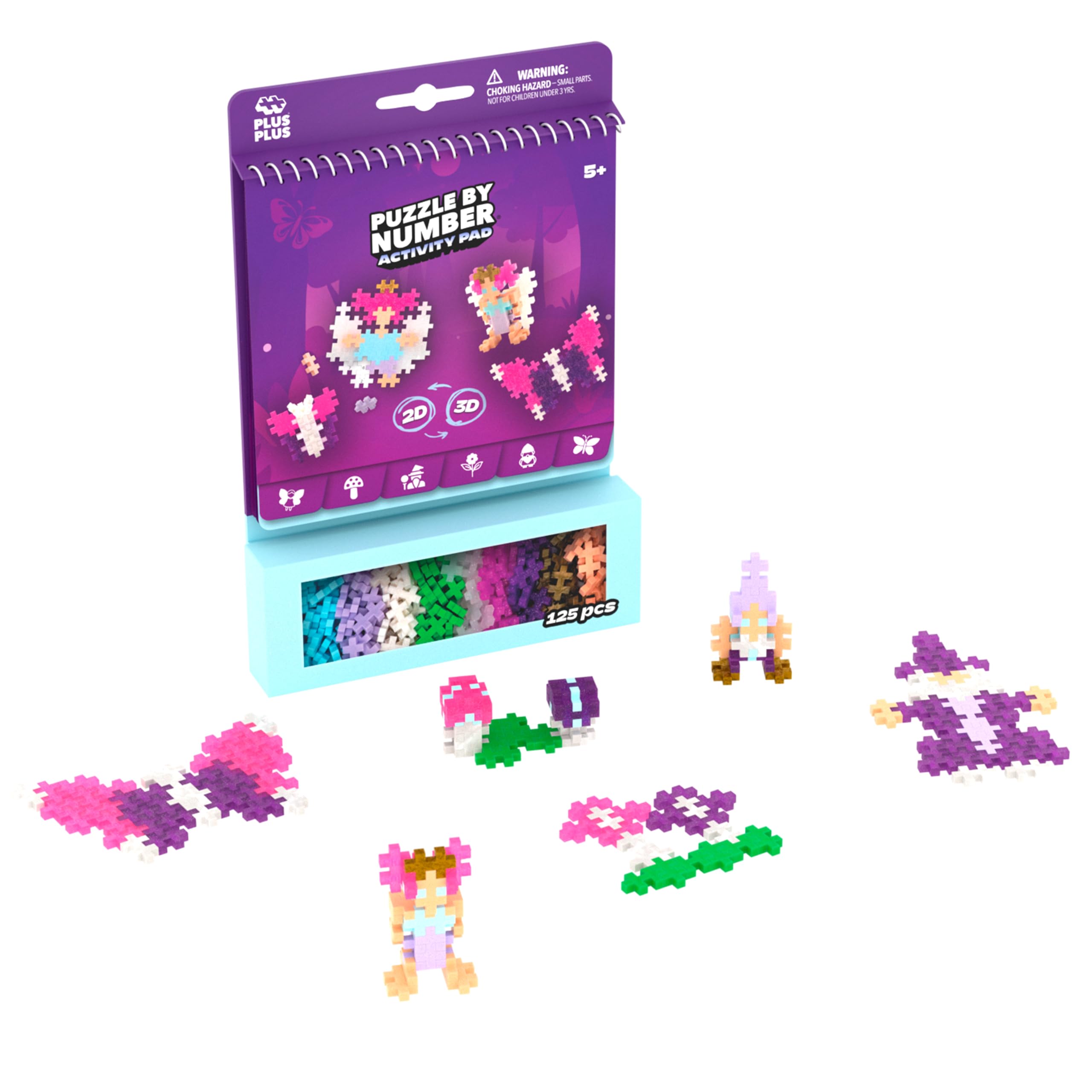 PLUS PLUS Enchanted Forest Mosaic Kit - 125 Pieces | Ages 5-12 | Dishwasher Safe