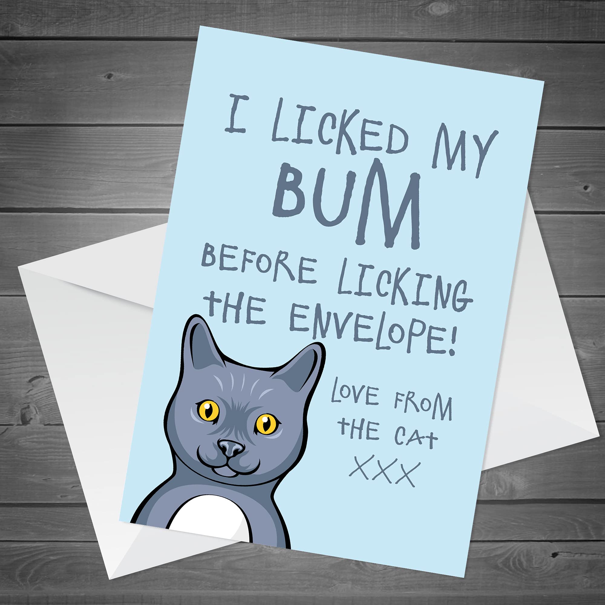 RED OCEAN Funny Cat Bum Birthday Card - A6 Size, 300gsm Card | Humorous Gift 2