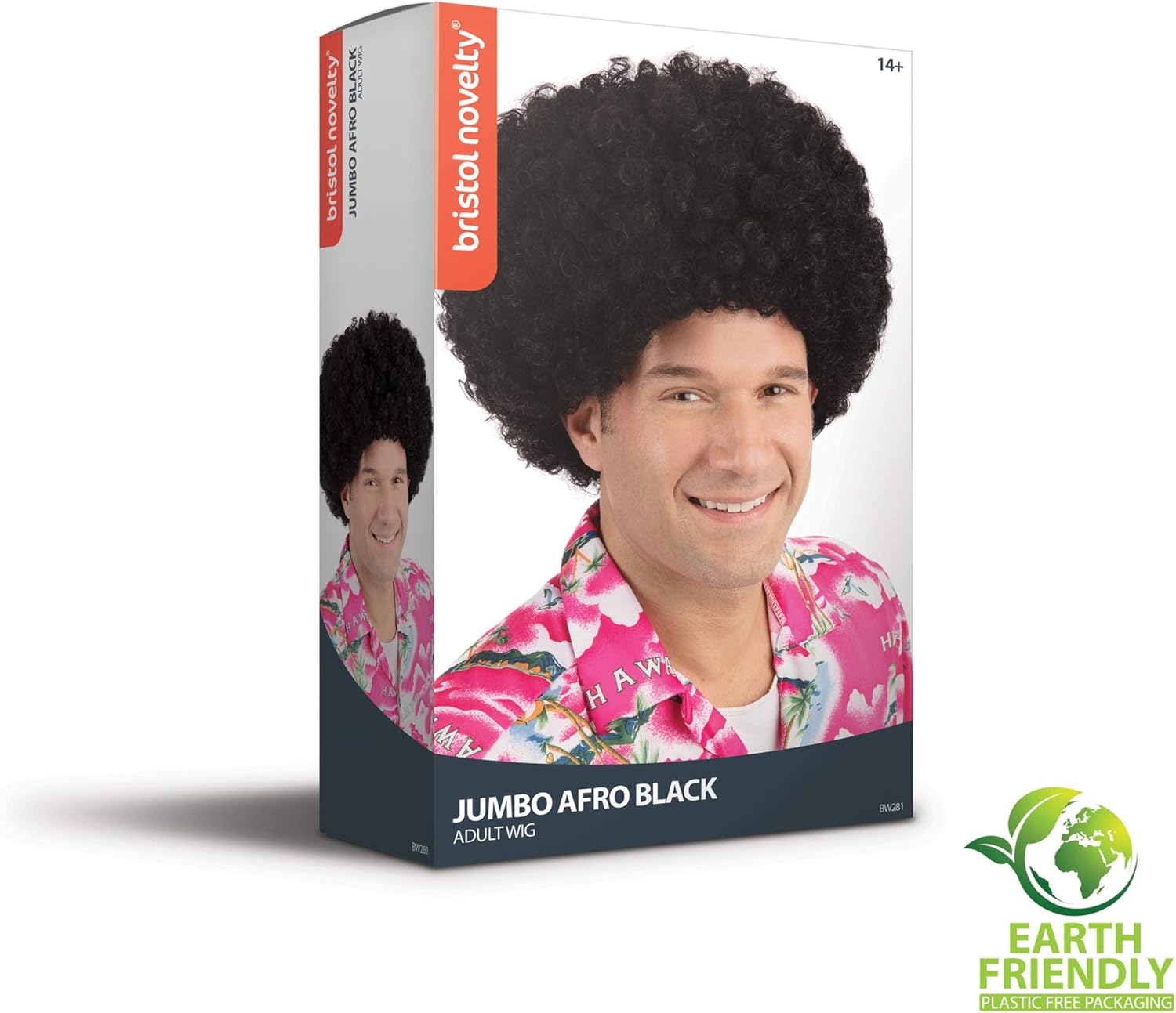 Bristol Novelty BW281 Black Jumbo Afro Wig, One Size