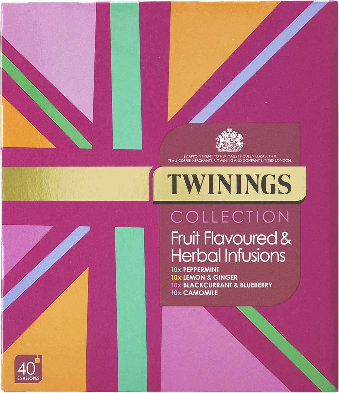 Twinings Infusions Selection Variety Gift Set - 40 Enveloped Teabags with Peppermint, Lemon & Ginger, Blackcurrant & Blueberry, Camomile 4
