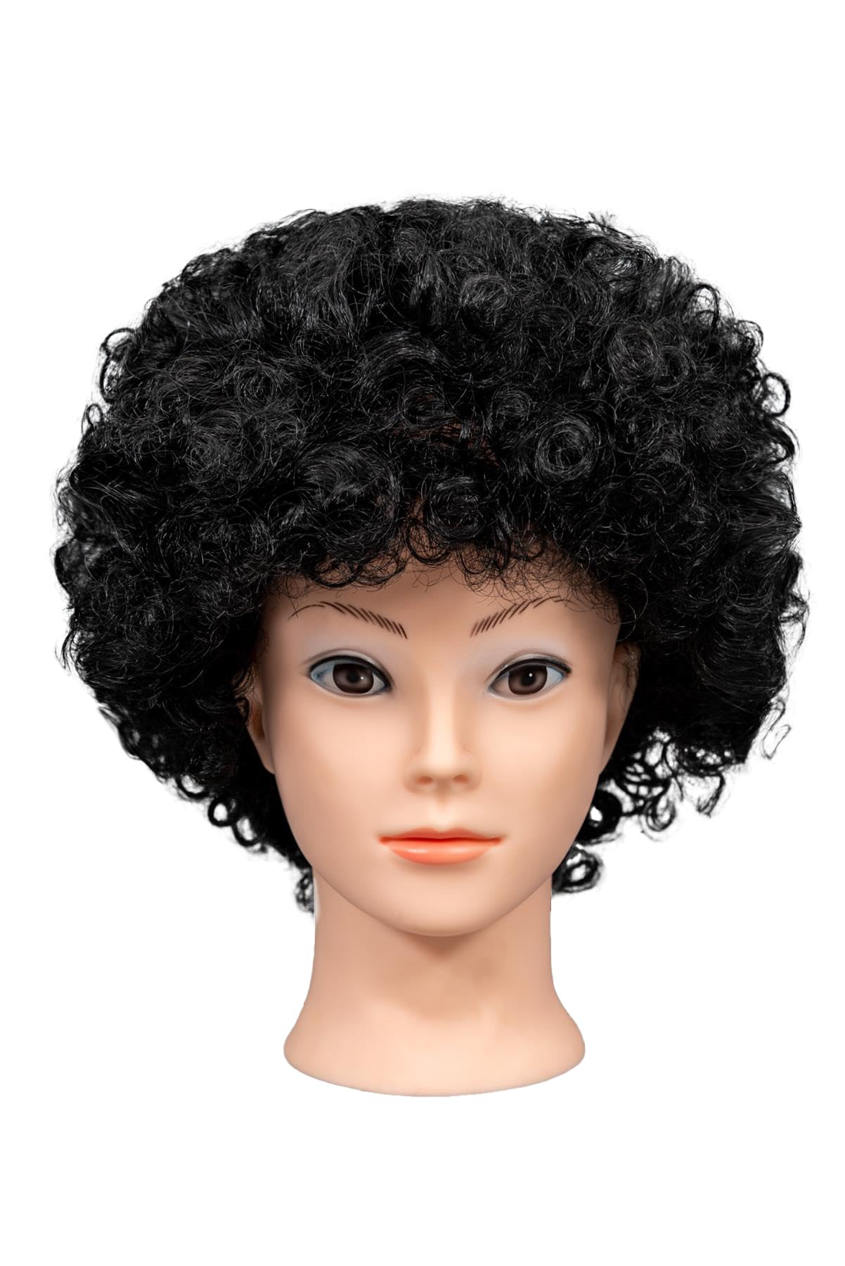 SHATCHI Afro Wig Curly Bouncy Black for 60s 70s 80s Theme Party Costume Disco Dress Up