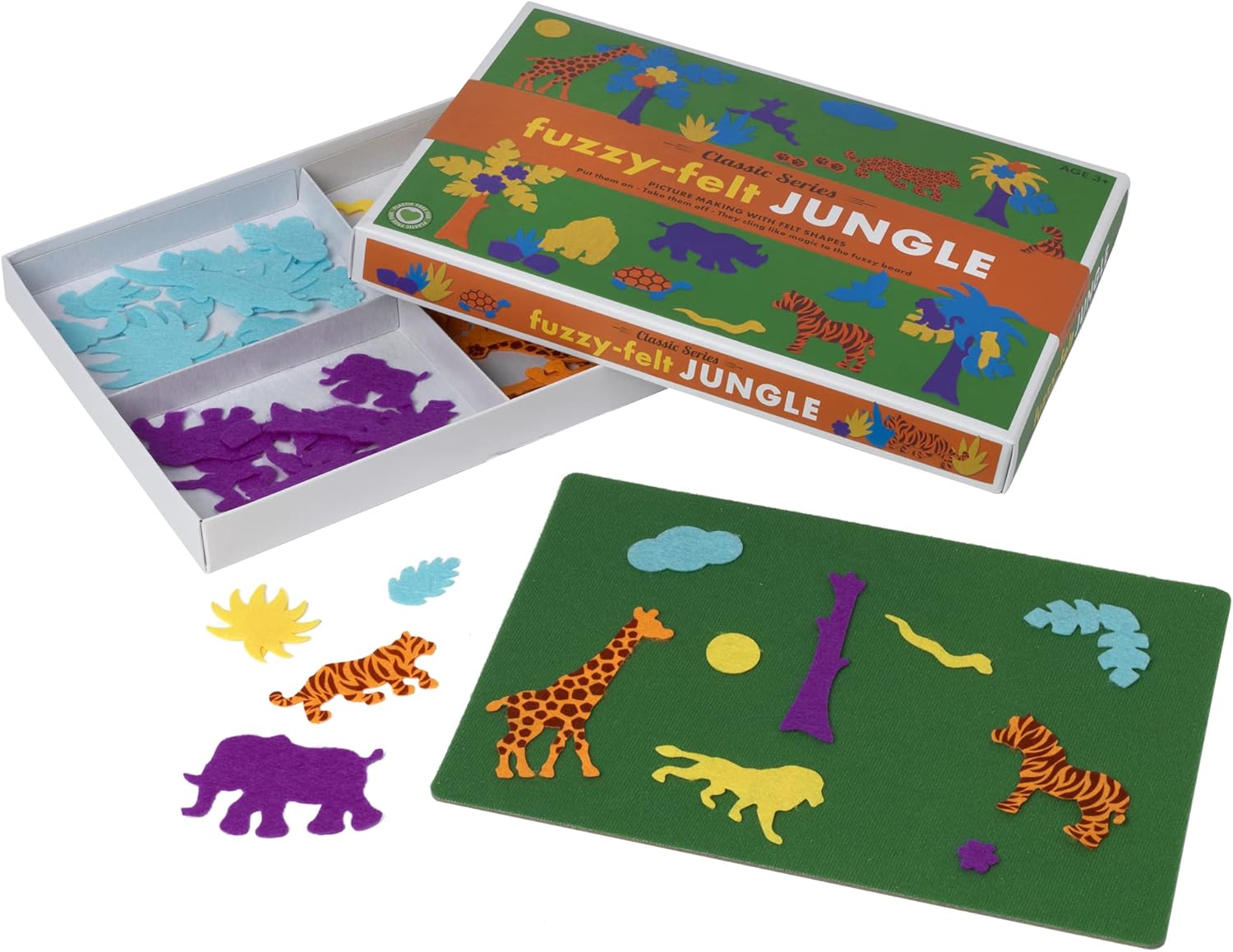 Fuzzy-Felt Classic Series - Jungle | 80-Piece Felt Playset for Ages 3+