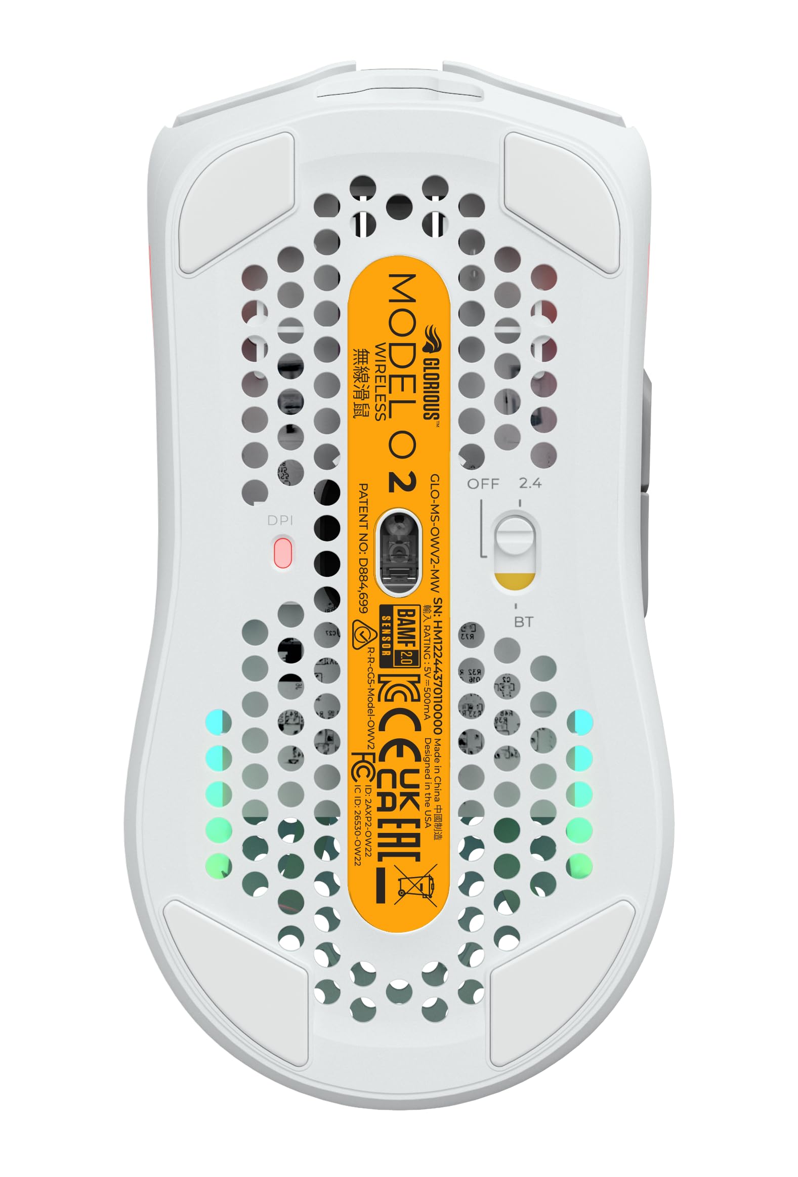 GLORIOUS Model O 2 Wireless Gaming Mouse - 68g Superlight, 26K BAMF 2.0 Sensor, RGB, Ambidextrous, 6 Buttons, Matte White 7