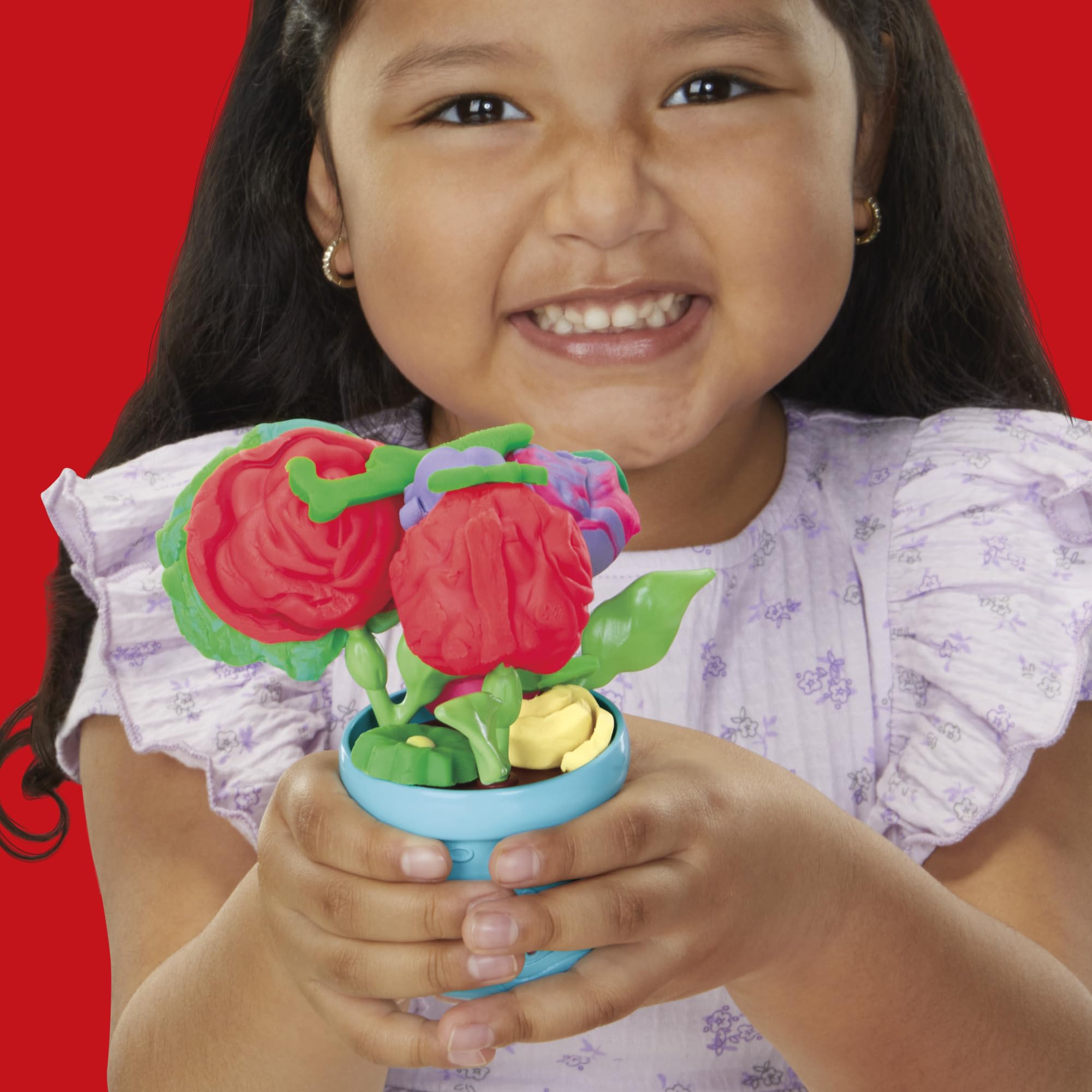 Play-Doh Blooming Flowers Playset - Creative Arts & Crafts for Toddlers 3+ 4