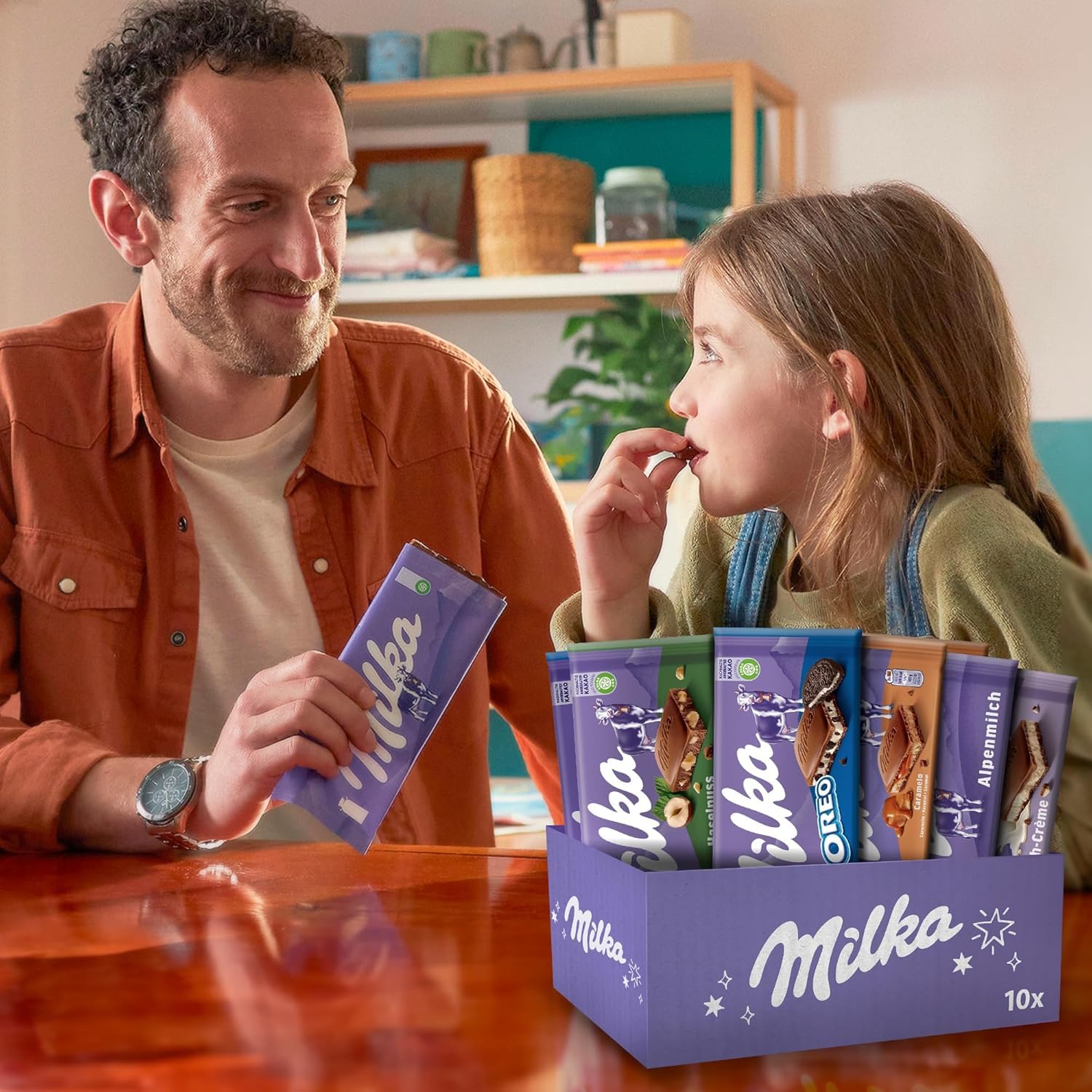Milka Selection Gift Sharing Bulk Box - Assorted Chocolate Tablets 10 x 100g 6