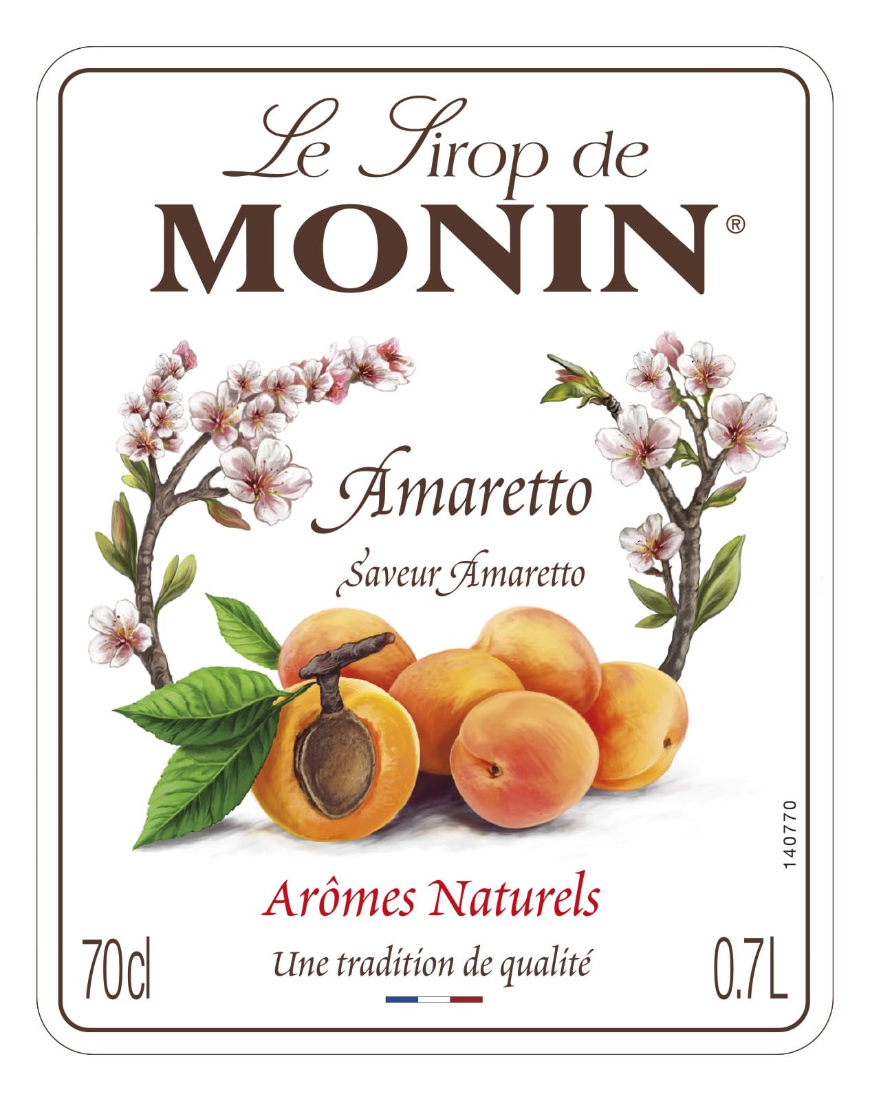 Monin Premium Amaretto Syrup - Alcohol-Free Flavor for Coffee & Cocktails | 700ml 2