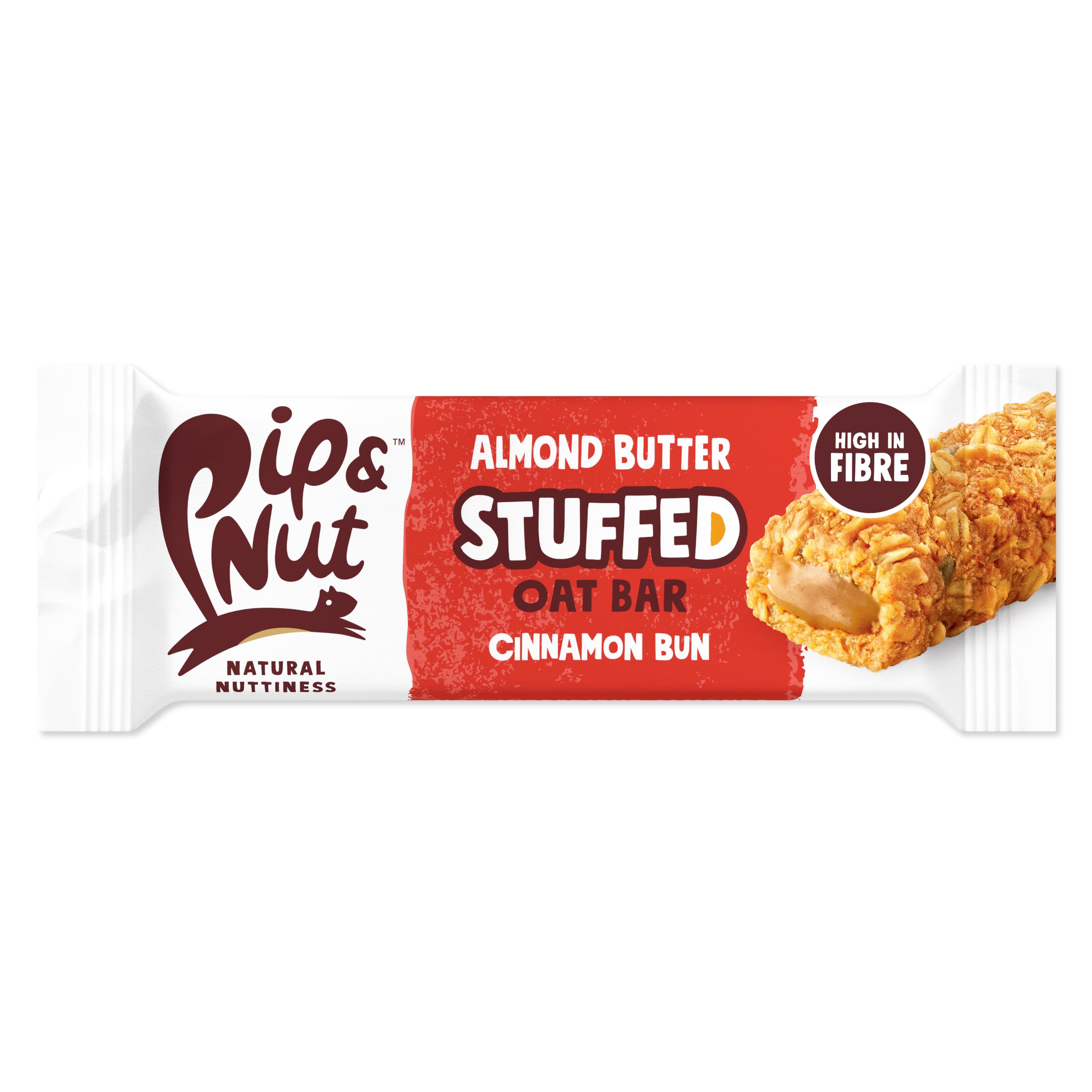 Pip & Nut Almond Butter Stuffed Cinnamon Bun Oat Bar - 15 x 45g Bars
