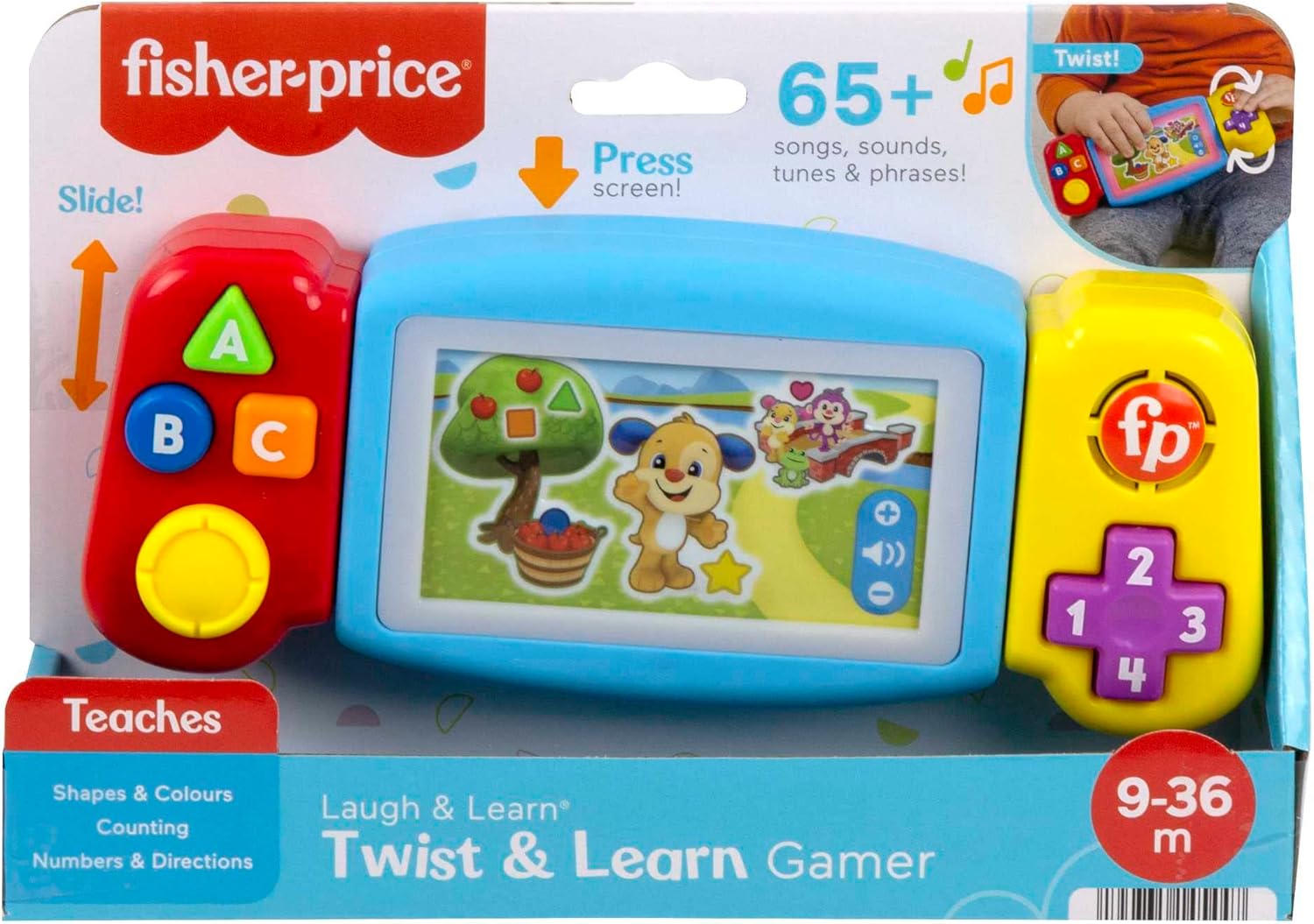 Fisher-Price Laugh & Learn Pretend Video Game Toddler Toy with Lights, Sounds & Learning Activities 3