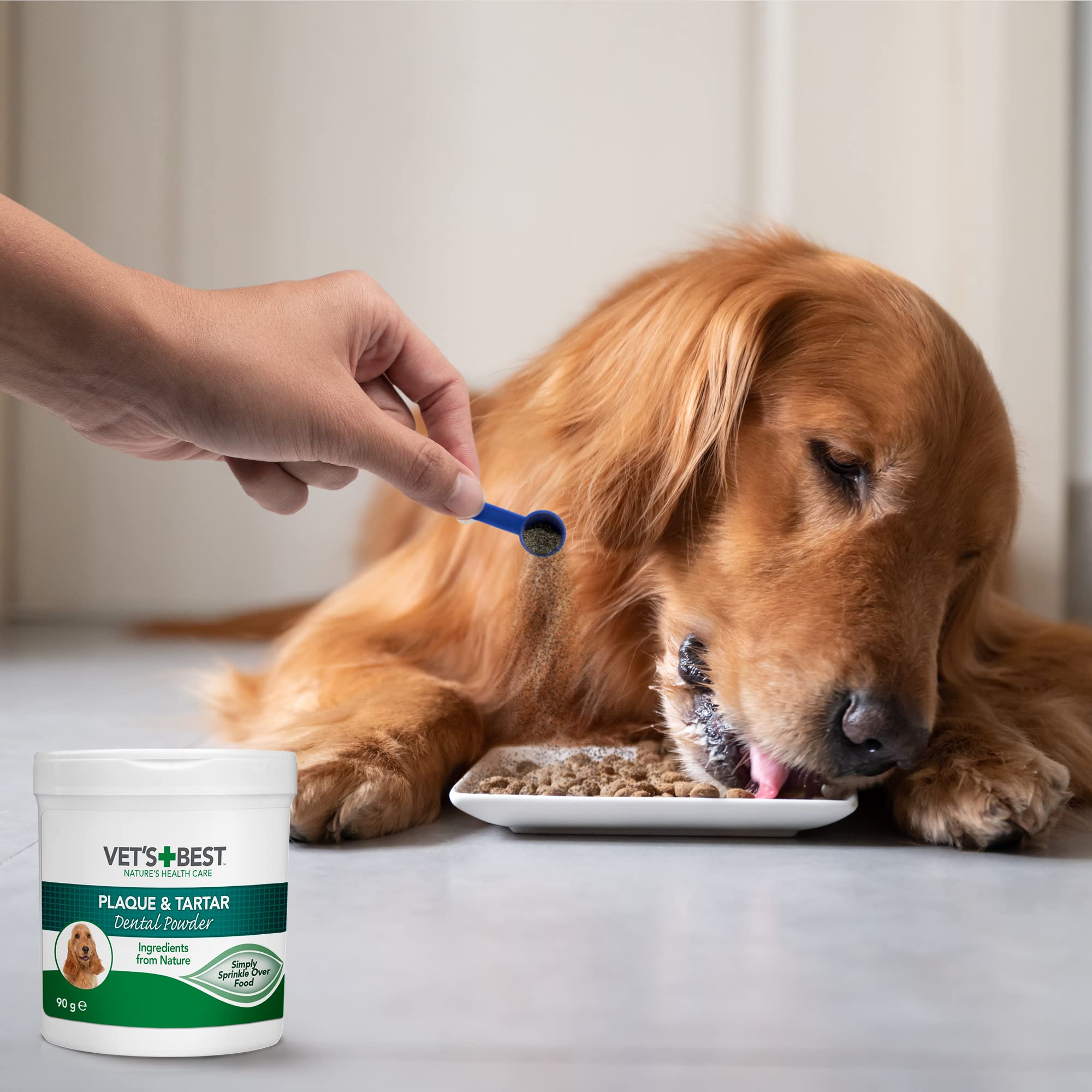 Vet's Best Natural Dental Powder for Dogs - Eliminates Bad Breath | 90g