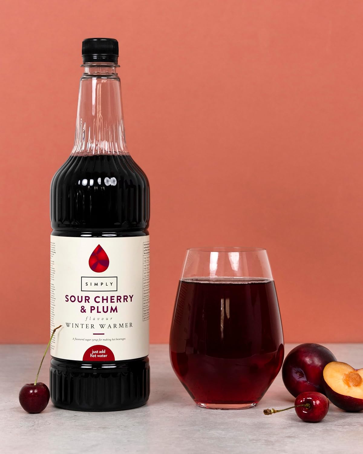 Simply Sour Cherry & Plum Winter Warmer Syrup, Vegan and Nut Free Flavoured Syru 3
