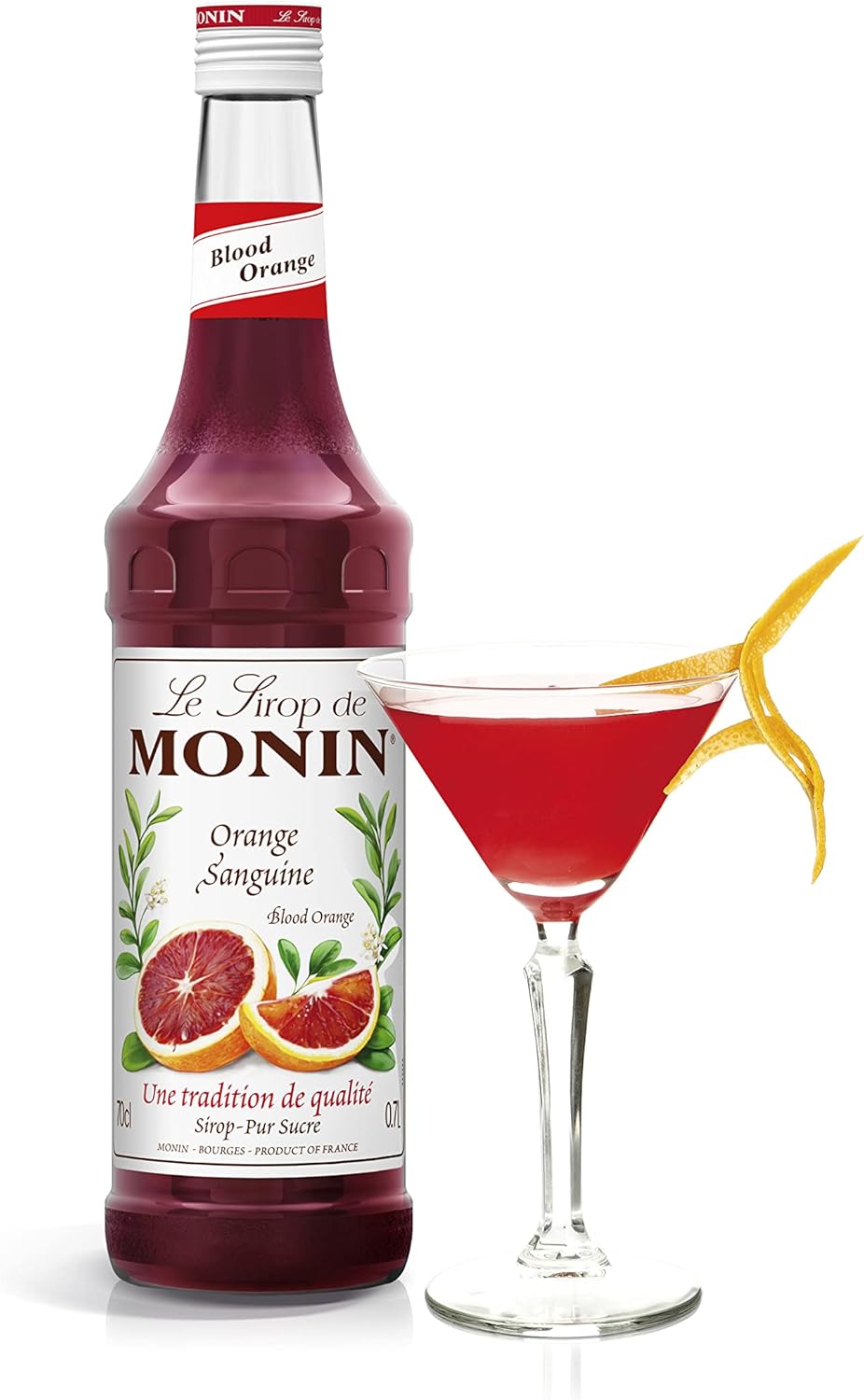 MONIN Blutorangensirup 700 ml – Veganes, natürliches Aroma für Cocktails, Mocktails und Getränke 4