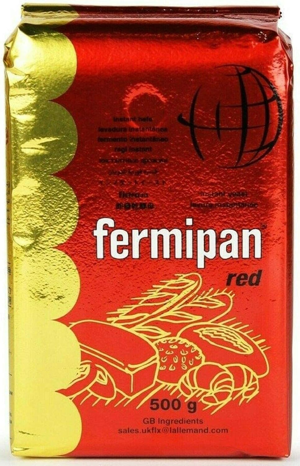 Fermipan Instant Dried Yeast 500g - Baker's Yeast for Bread, Dough and Bakery Use