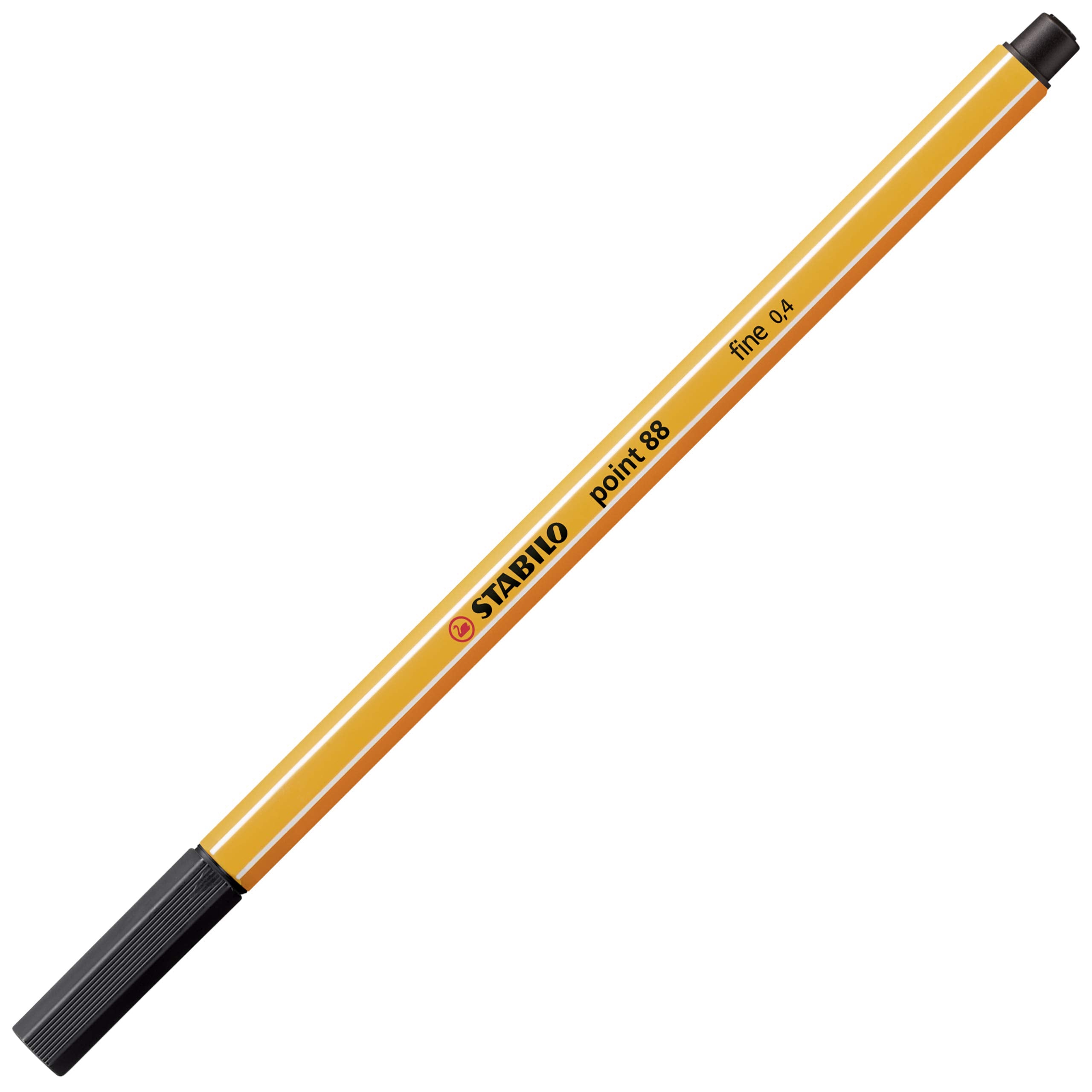 STABILO point 88 Fineliner - 0.4mm Line Width, Metal-Cased Tip | Pack of 10 Black 2