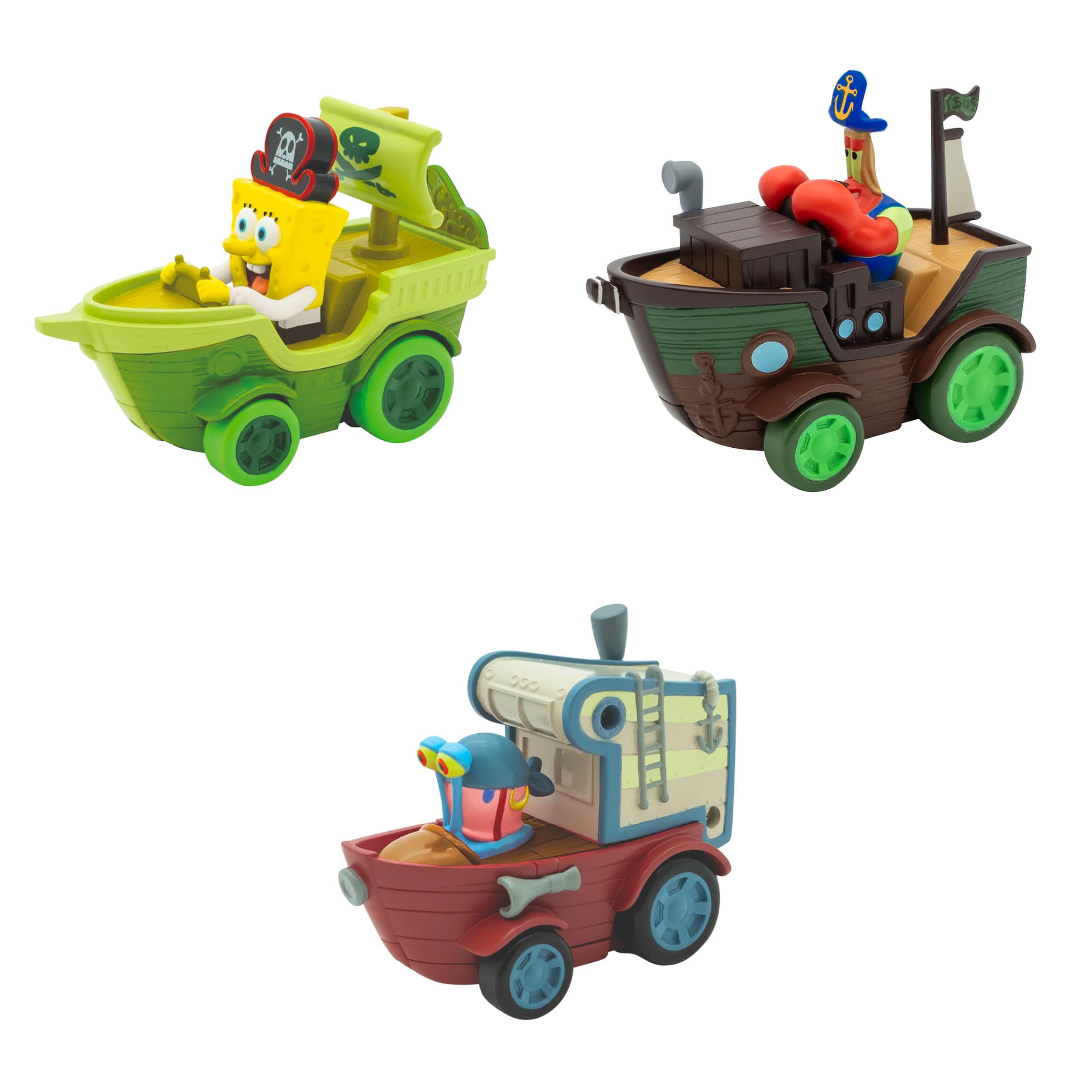SPONGEBOB SQUAREPANTS Bikini Bottom Boaters Movie Assortment Bath Toy | Plastic | Ages 3+ 1