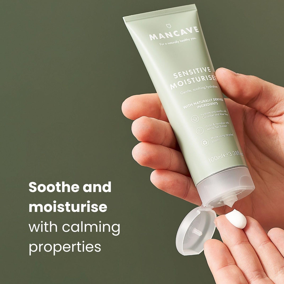 ManCave Sensitive Moisturiser - For Men with Sensitive Skin | 100 ml 6
