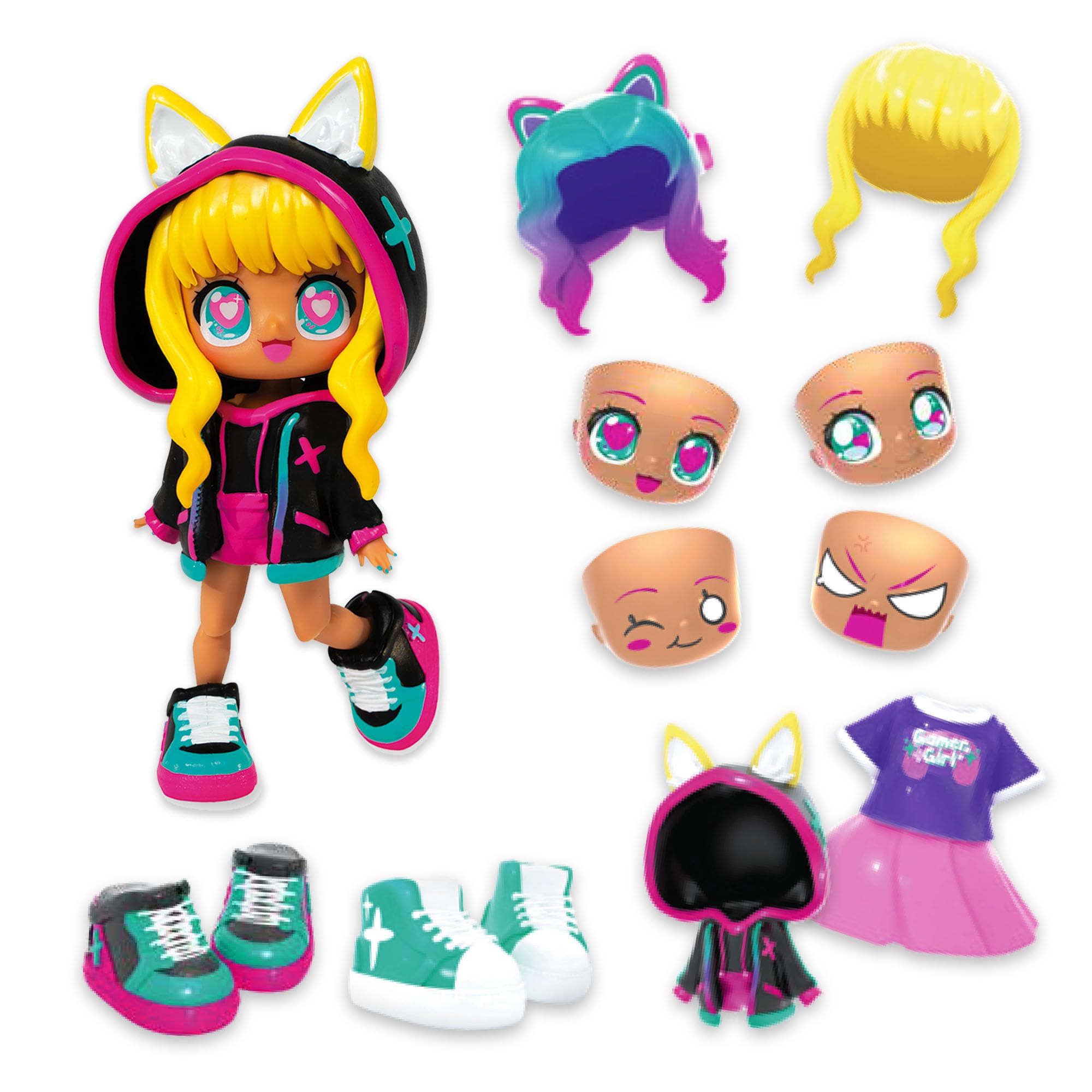 Animakii Fashion Dolls - Customisable Cyberpunk + Gamer Style for Girls 5+ 9