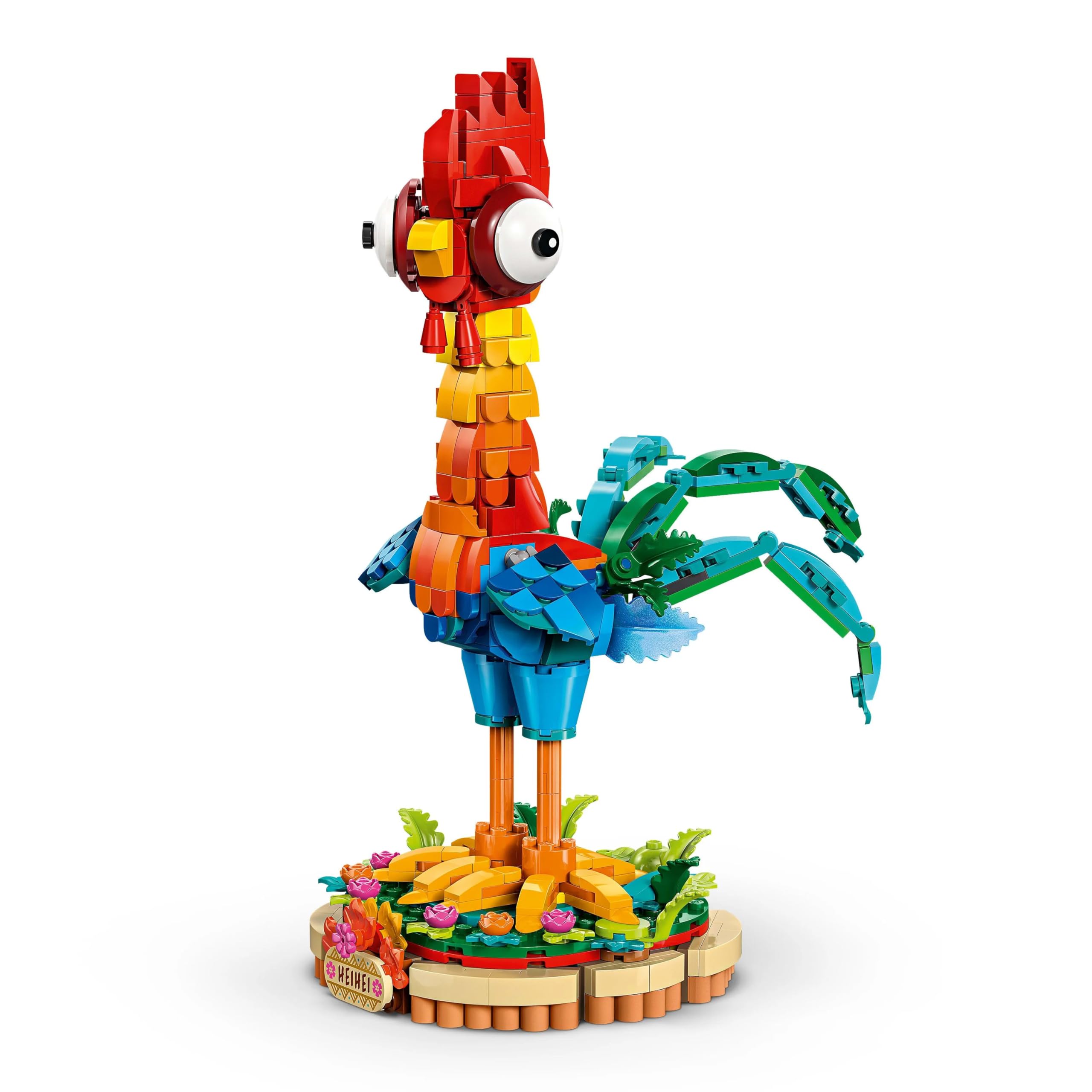 LEGO ǀ Disney Moana 2 Heihei Buildable Animal Toy - Posable Chicken Figure with Stand for Kids 9+ 6