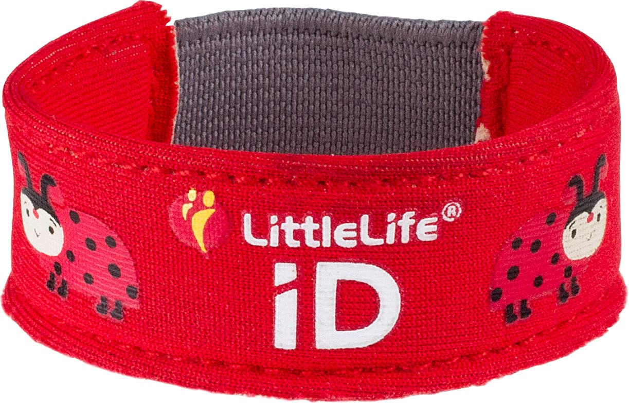LittleLife Ladybird iD Safety Wristband - Kids Emergency Contact Bracelet | Neoprene | One Size