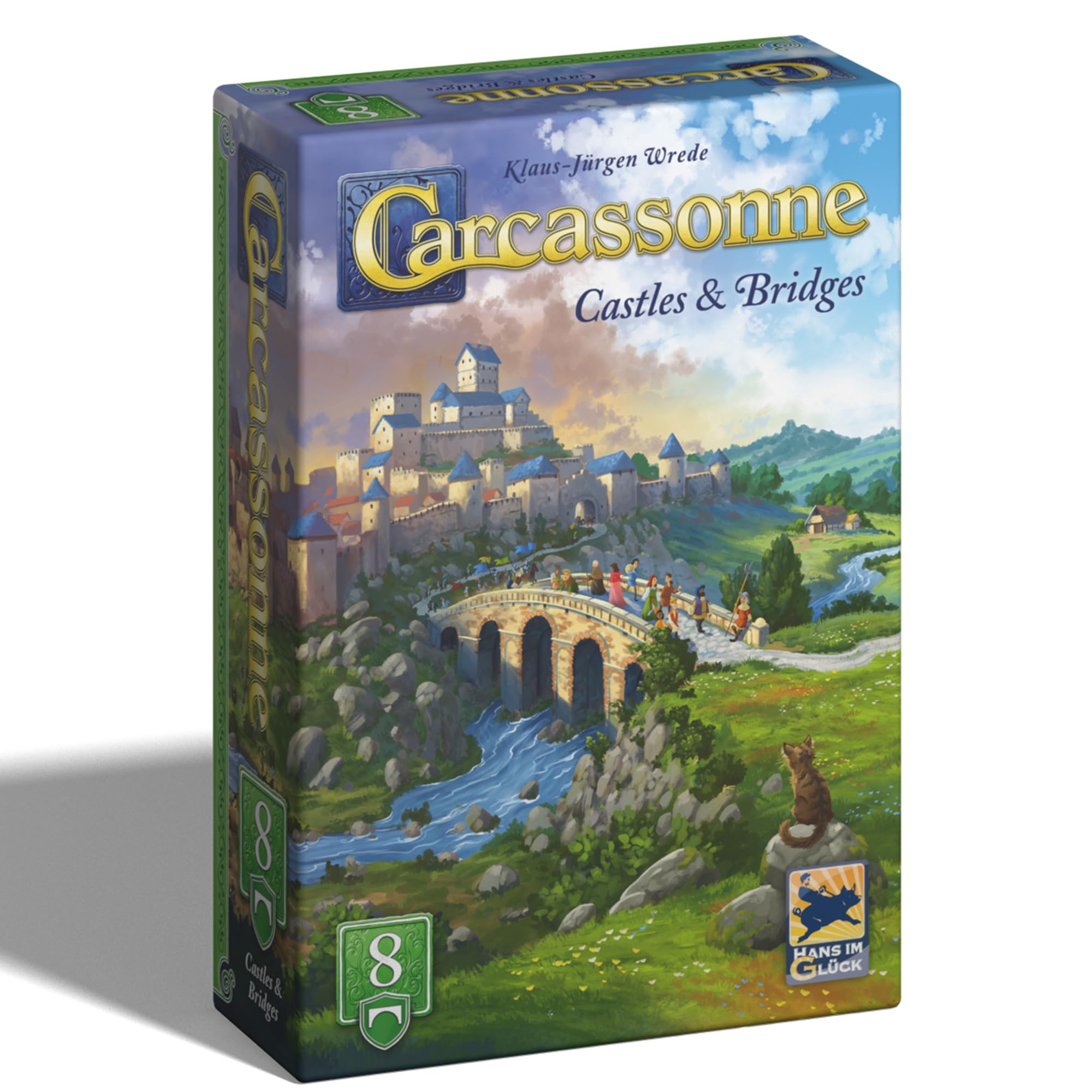 Hans im Glück Carcassonne: Castles & Bridges Expansion 8 Refresh | Strategy Board Game | 5 Players | 45 Min 1