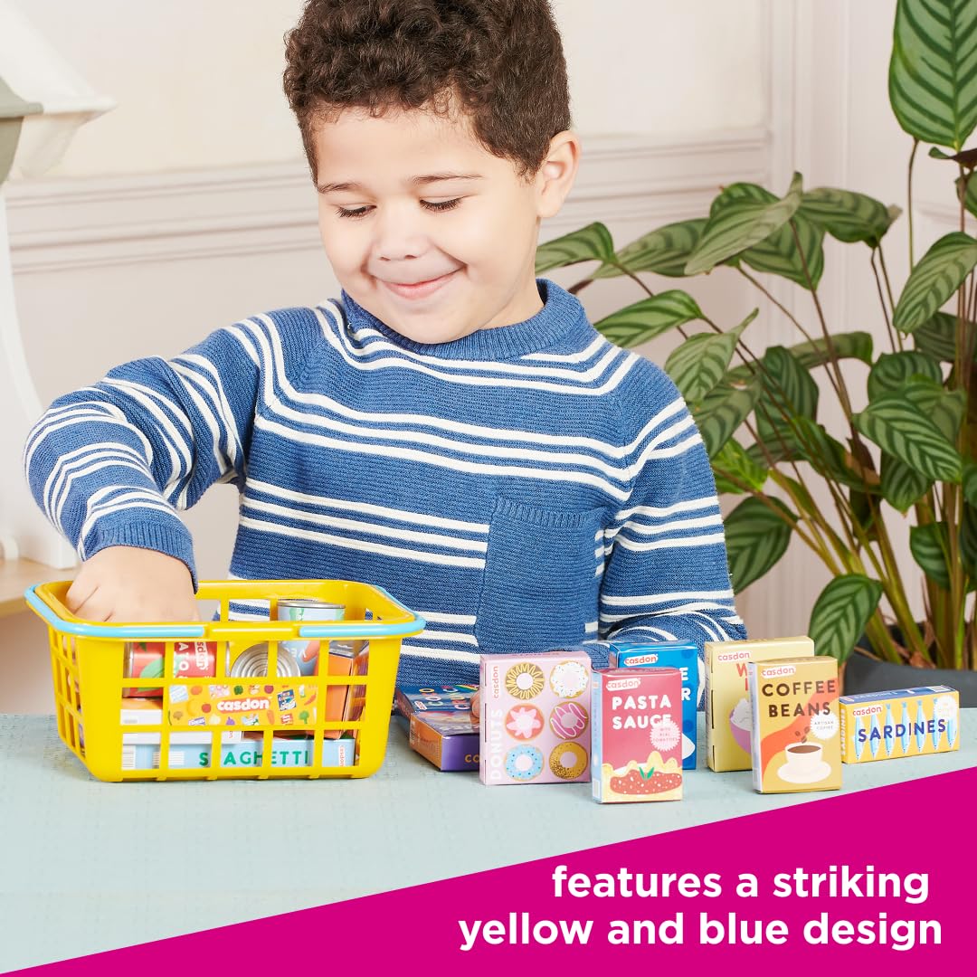 Casdon Little Shopper Colourful Toy Shopping Basket with Food Items for Kids 36 Months+ 6