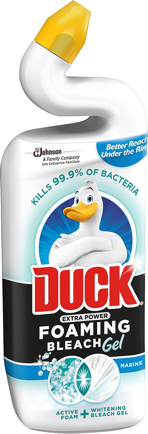 Duck - Extra Foaming Bleach Gel Toilet Cleaner, Marine Scent, 750ml