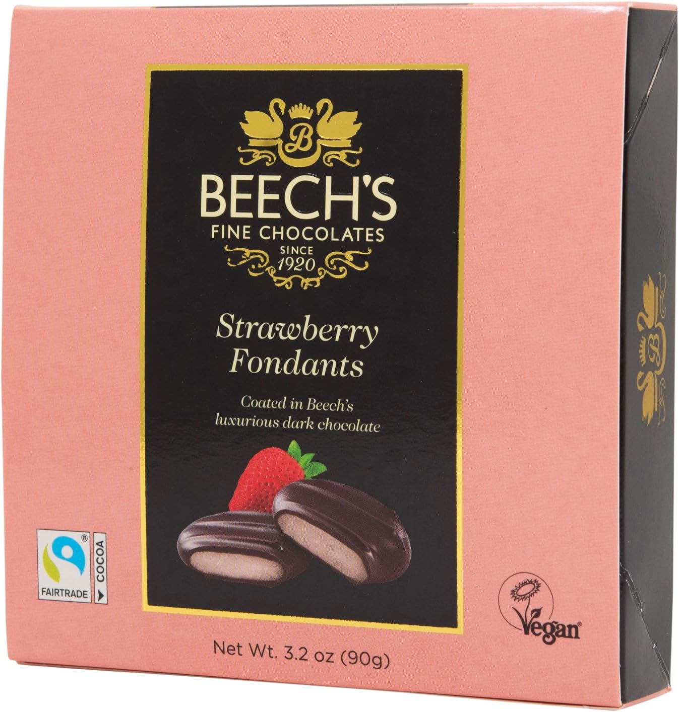 Beech's Strawberry Fondants 90g - Chocolate-Covered Strawberry Creams