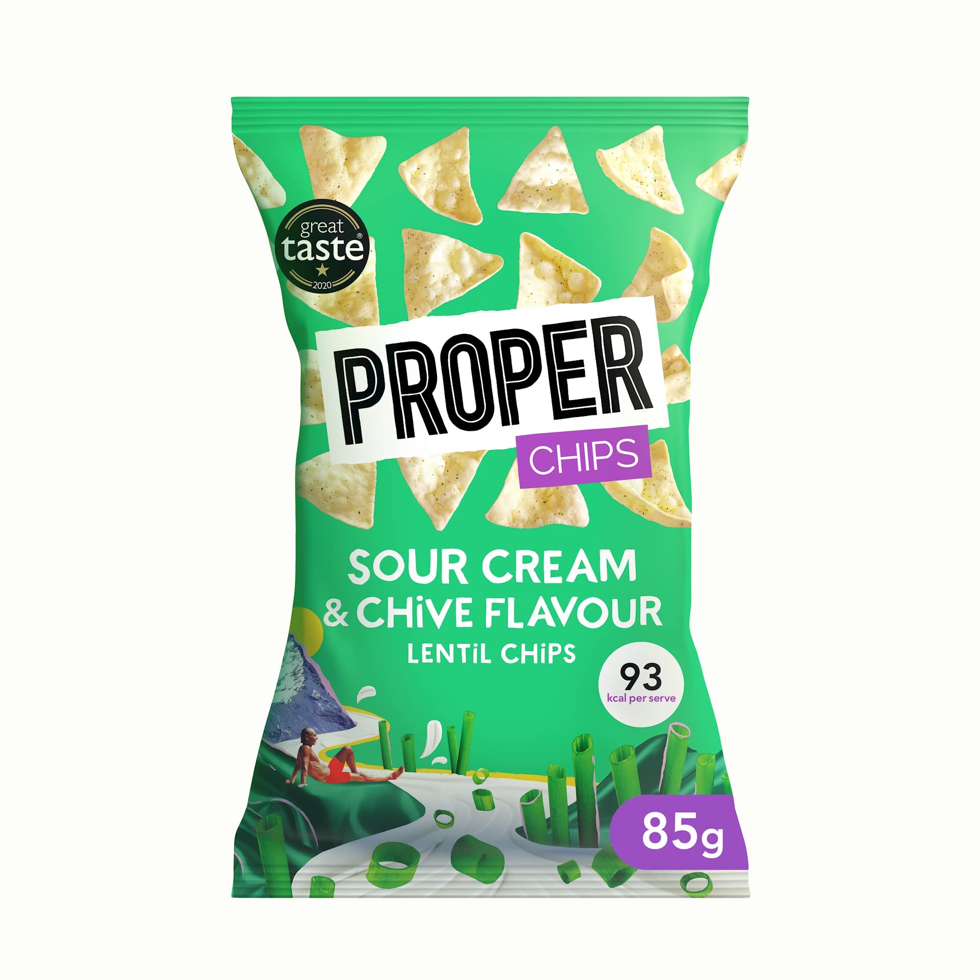 PROPER - Sour Cream & Chive Lentil Chips, Vegan & Gluten Free Snacks, 8 x 85g 4
