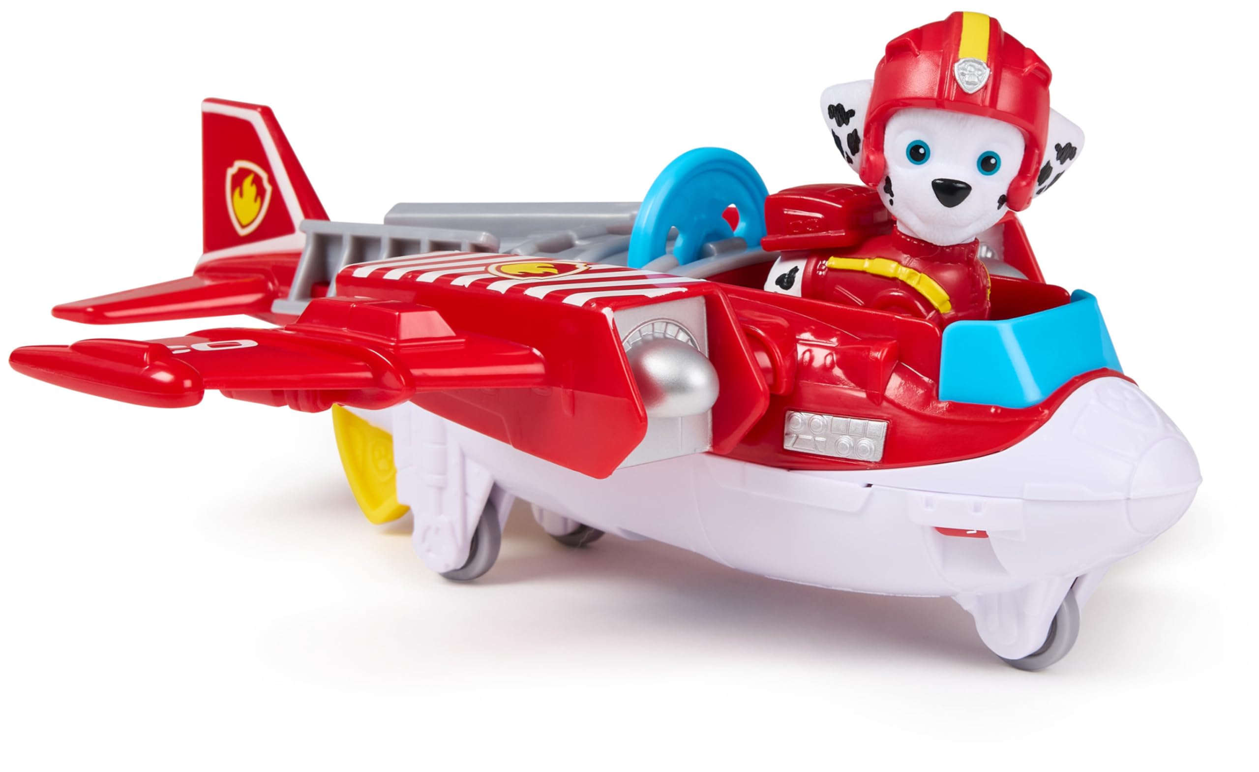 Paw Patrol Air Rescue Marshall Action Figure & Hero Hydro Plane Toy - Fire Rescue Vehicle with Water Disk Launcher 3