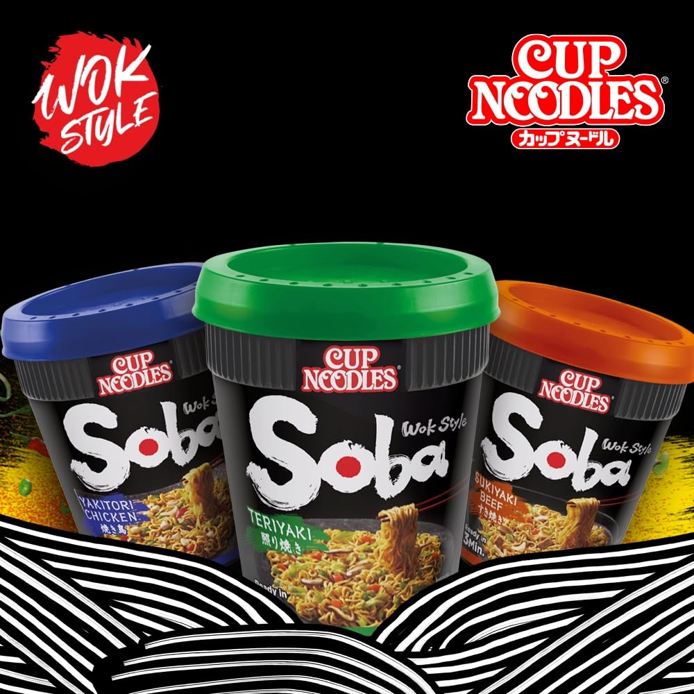 NISSIN Cup Noodles Soba Wok Style Peking Duck Flavoured Instant Noodles, 8 Pack (87g Each) 5
