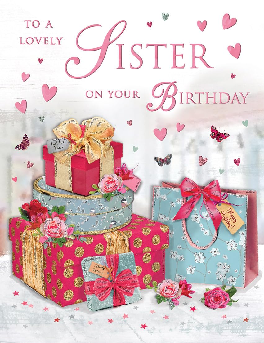 Regal Publishing Traditional Birthday Card for Sister | 8 x 6 Inches | Multicolor 1