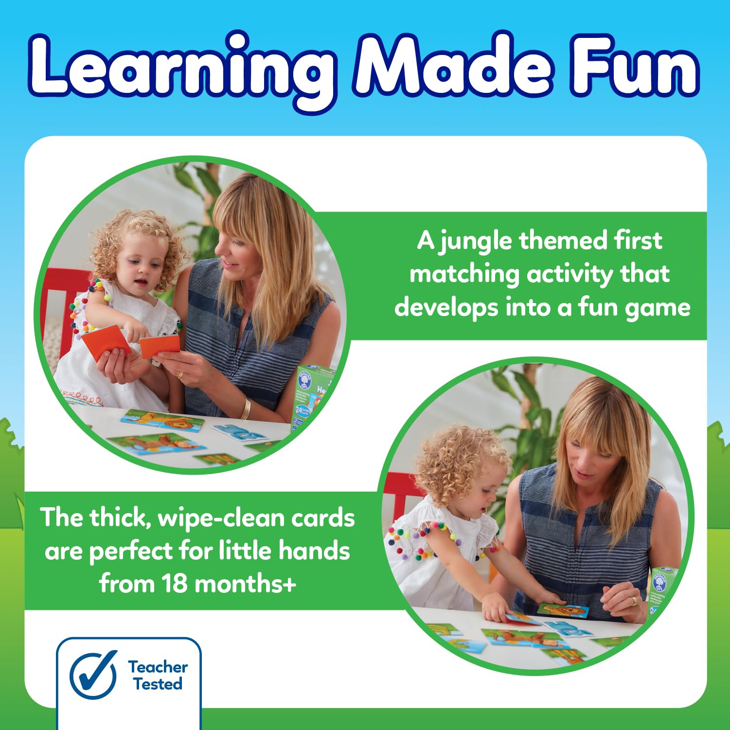 Orchard Toys Jungle Heads and Tails Matching Game - Educational, Ages 18 Months+, 1-4 Players 3