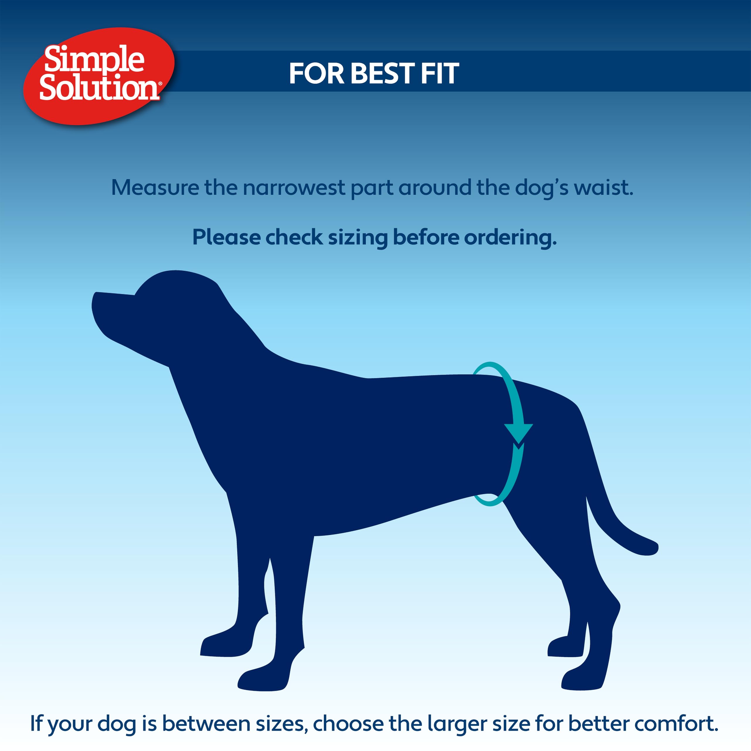 Simple Solution Disposable Dog Diapers for Female Dogs | Large Size (23-34 kg) | 12 Count 5
