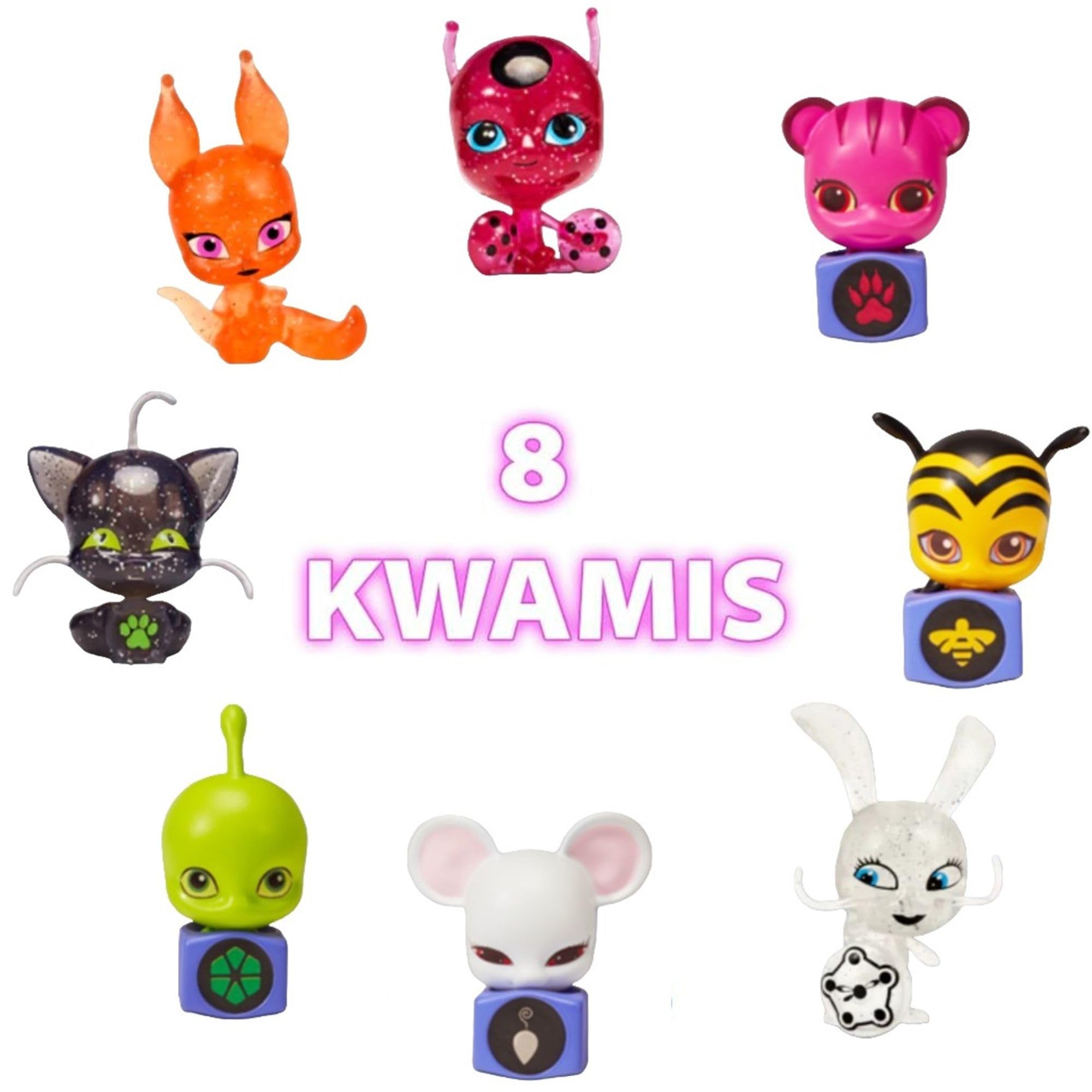 Miraculous Bandai Ladybug and Cat Noir Kwami Surprise 8 Pack - Collectible Plastic Figures for Kids 4