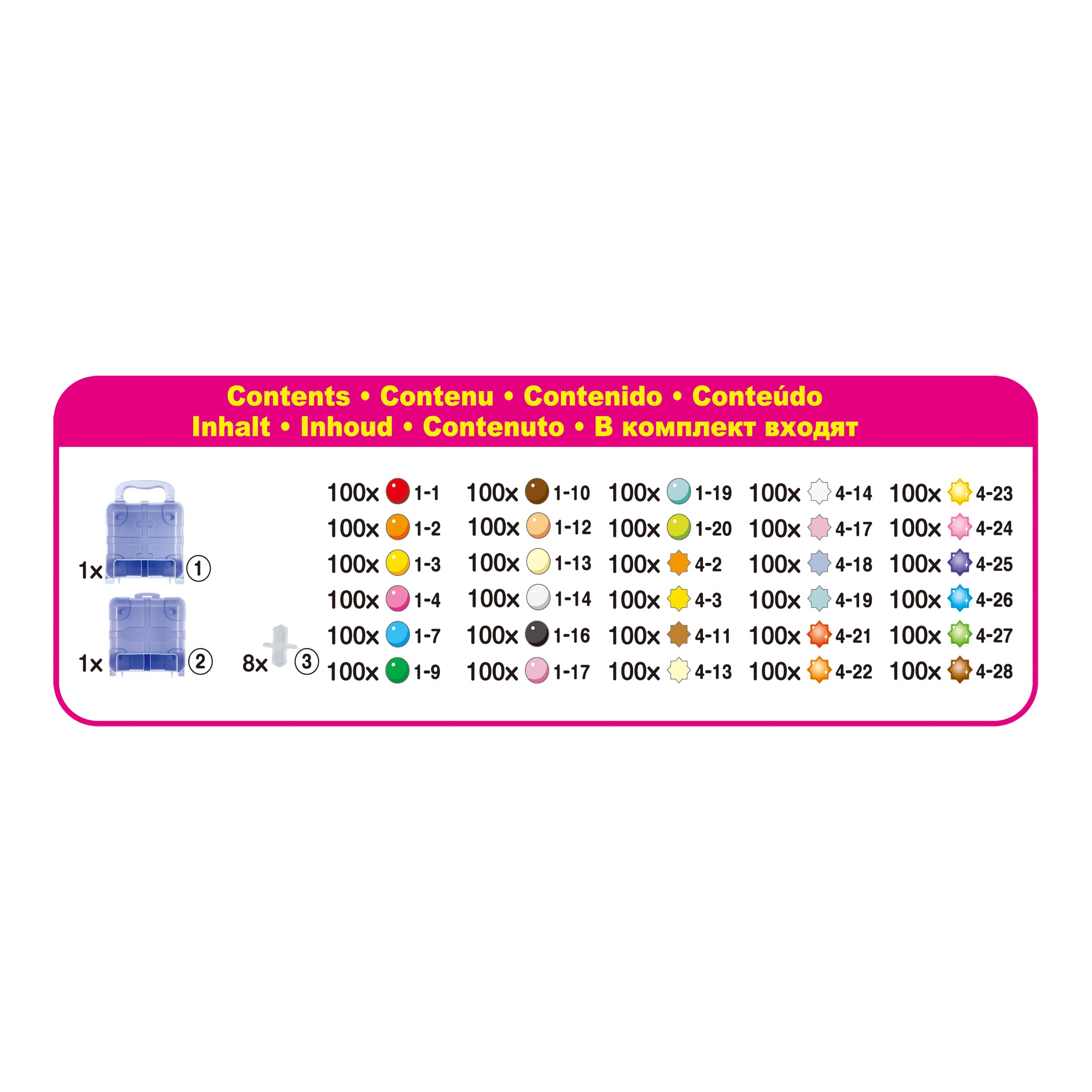 Aquabeads Mega Bead Trunk - 3000 Beads in 30 Colors with Carry Case for Kids 4+