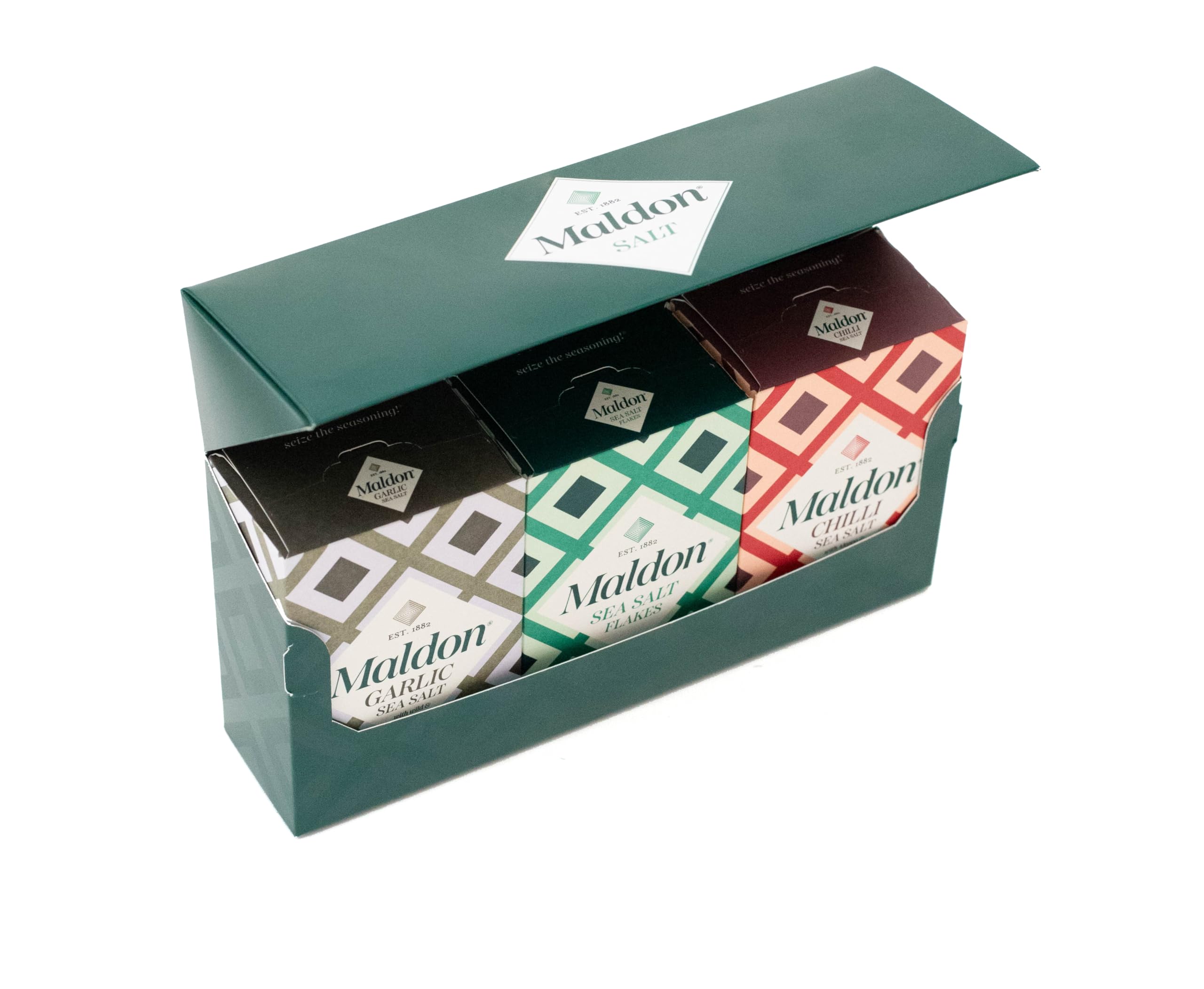 Maldon - Sea Salt Gift Pack with Original, Garlic & Chilli Flakes