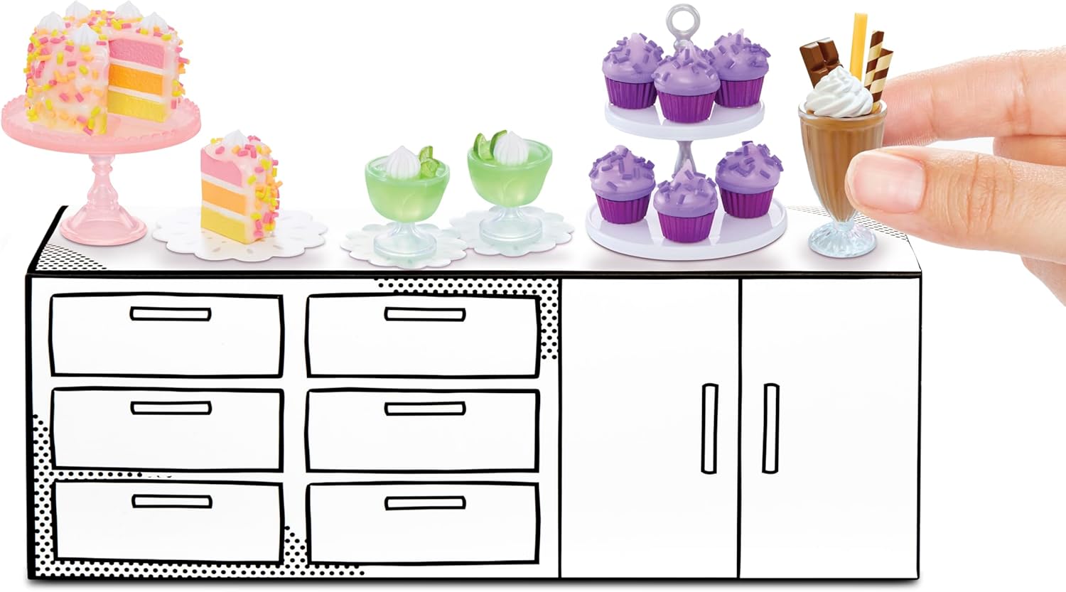 MGAs Miniverse Make It Mini Mega Buffet – DIY-Spielset aus Kunstharz zum Sammeln 3