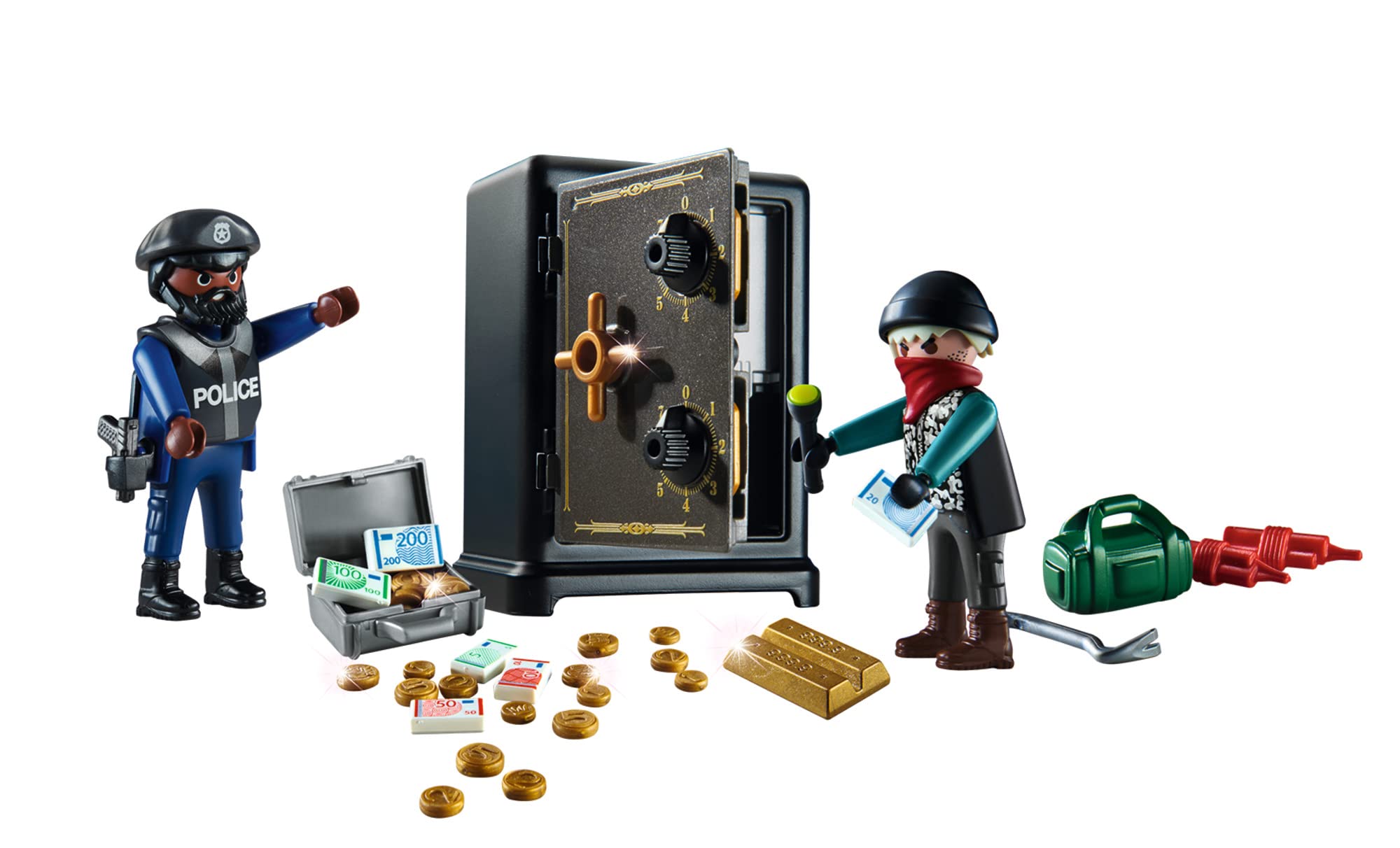 Playmobil 70908 City Action Starter Pack Bank Robbery - Police & Robber Playset for Ages 4+ 6