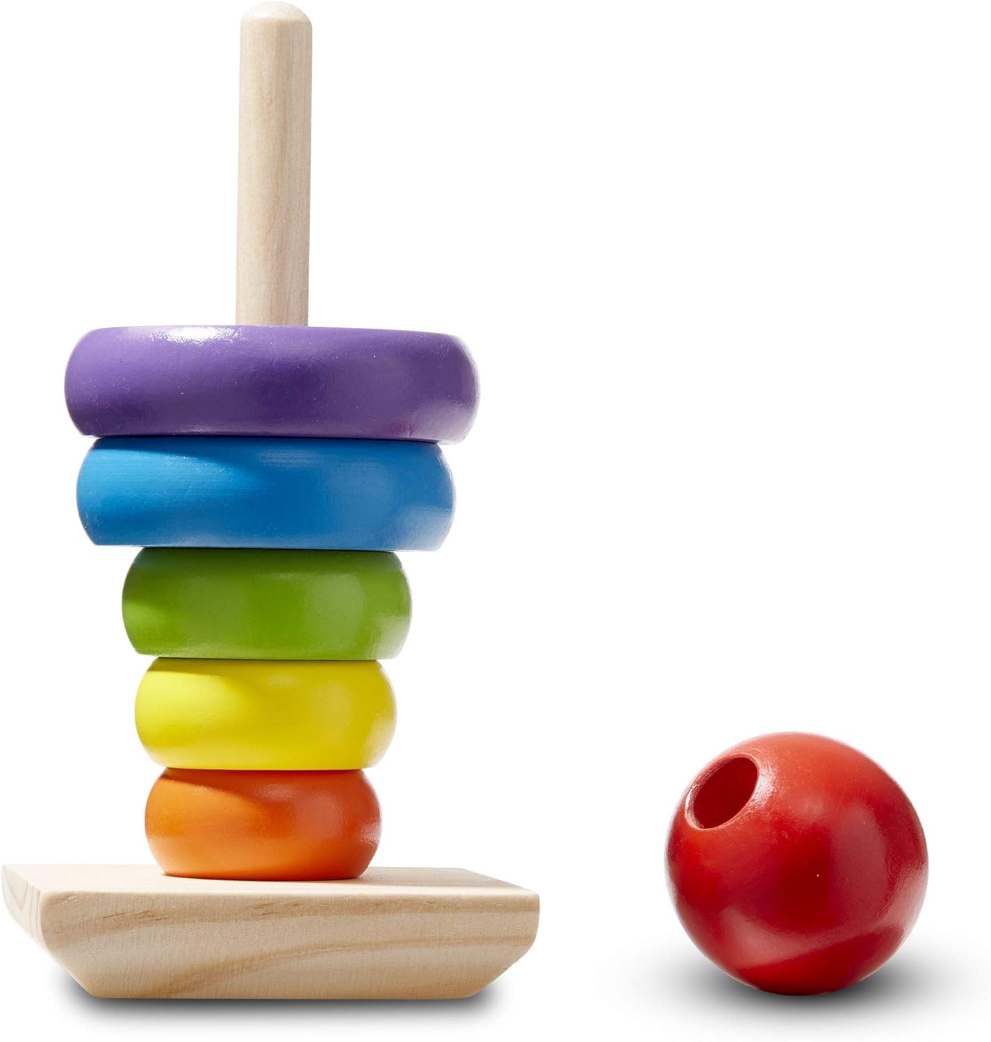 Melissa & Doug Rainbow Stacker - Educational Wooden Toy for Toddlers 18M+ 5