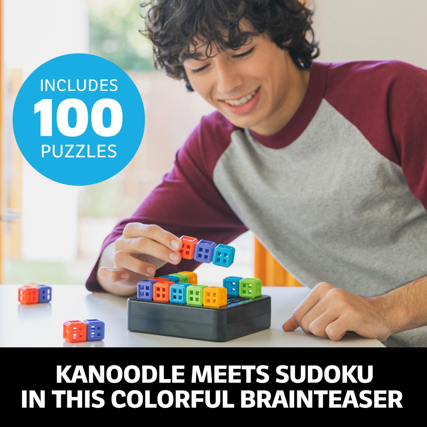 Educational Insights Kanoodle SudoQube 27-Piece Brain Teaser Puzzle | 100 Challenges | Ages 7-11 2