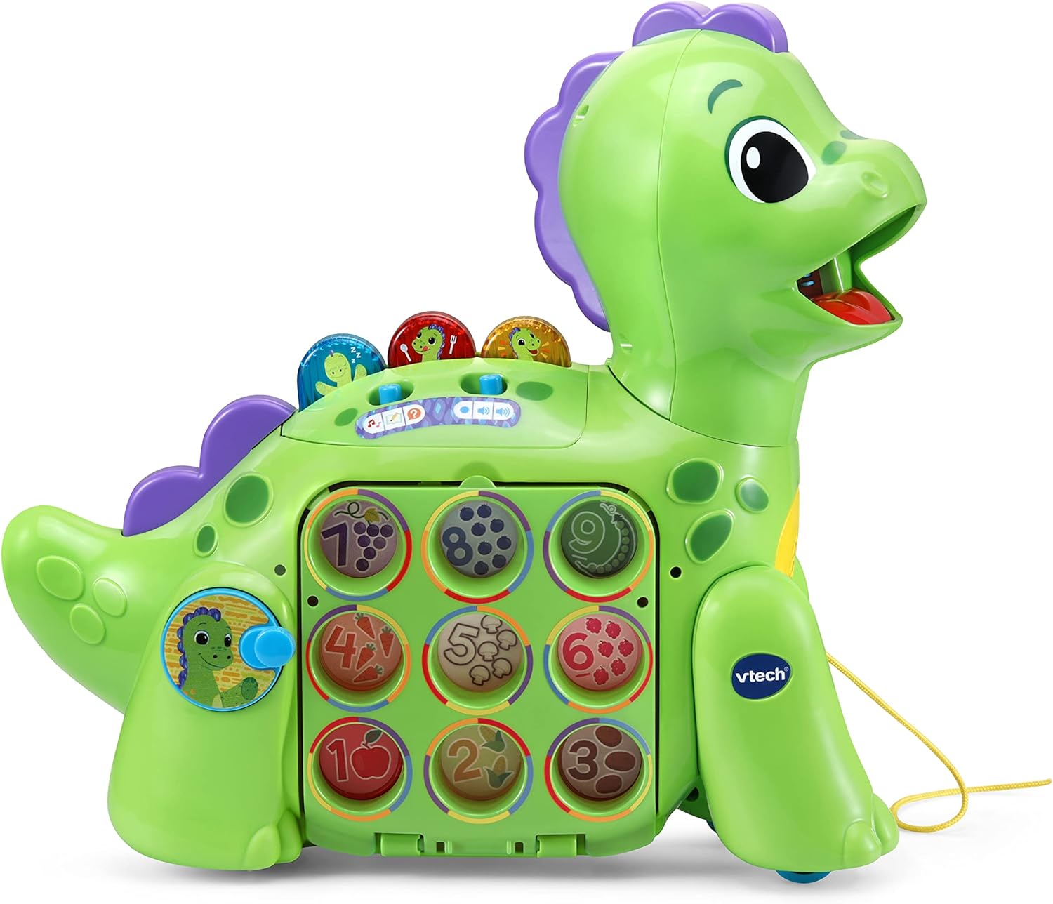 VTech Chomp-along Dino - Educational Musical Toddler Toy for Learning Numbers, Colours & Emotions