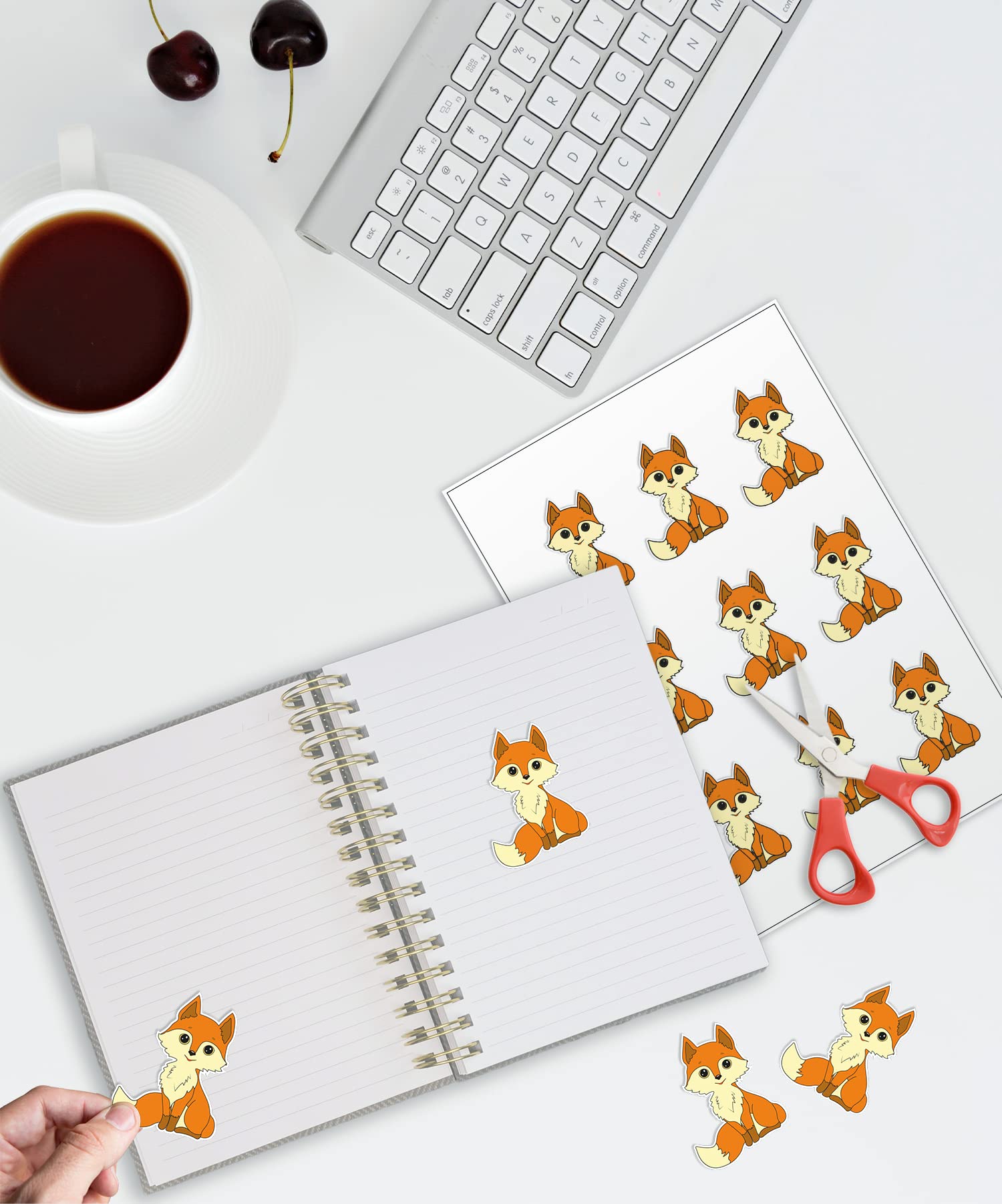 Creavvee Printable White Sticker Paper Labels - 4 Labels per Sheet | 105 x 148 mm | 100 Labels
