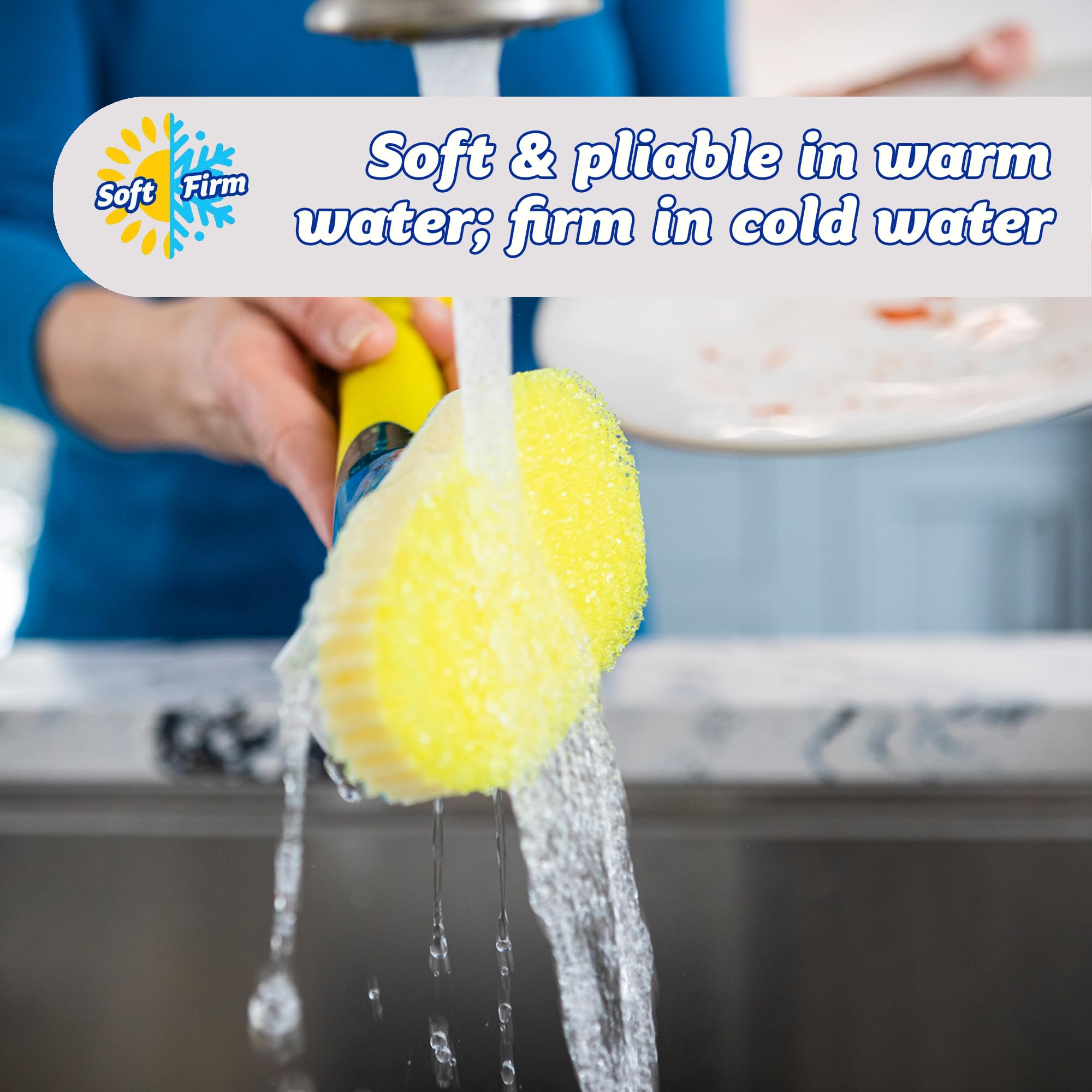 Scrub Daddy Dish Daddy Wand & Connector Head - Soap Dispensing Dish Brush with Replaceable Heads 5