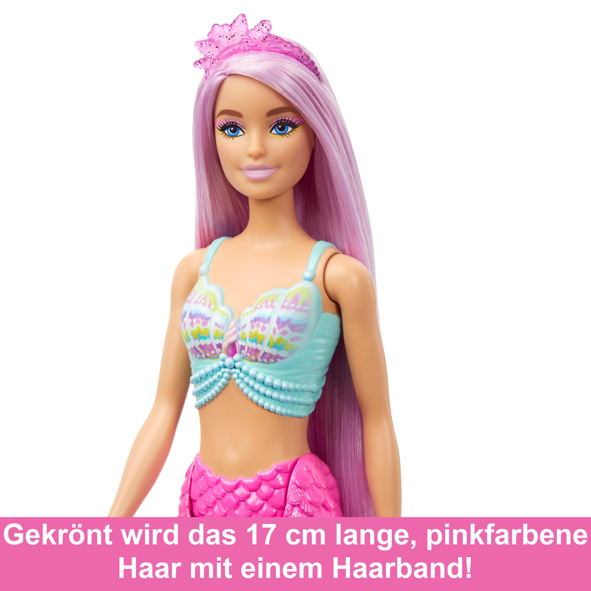 Barbie Mermaid Doll with 7-Inch Pink Fantasy Hair & Styling Accessories - Inspired by A Touch of Magic