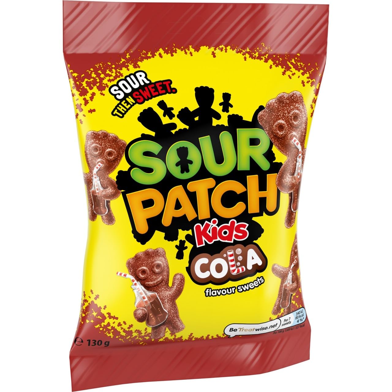 Sour Patch Kids Cola Flavour Tangy Sour Then Sweet Chewy Candies 130 g