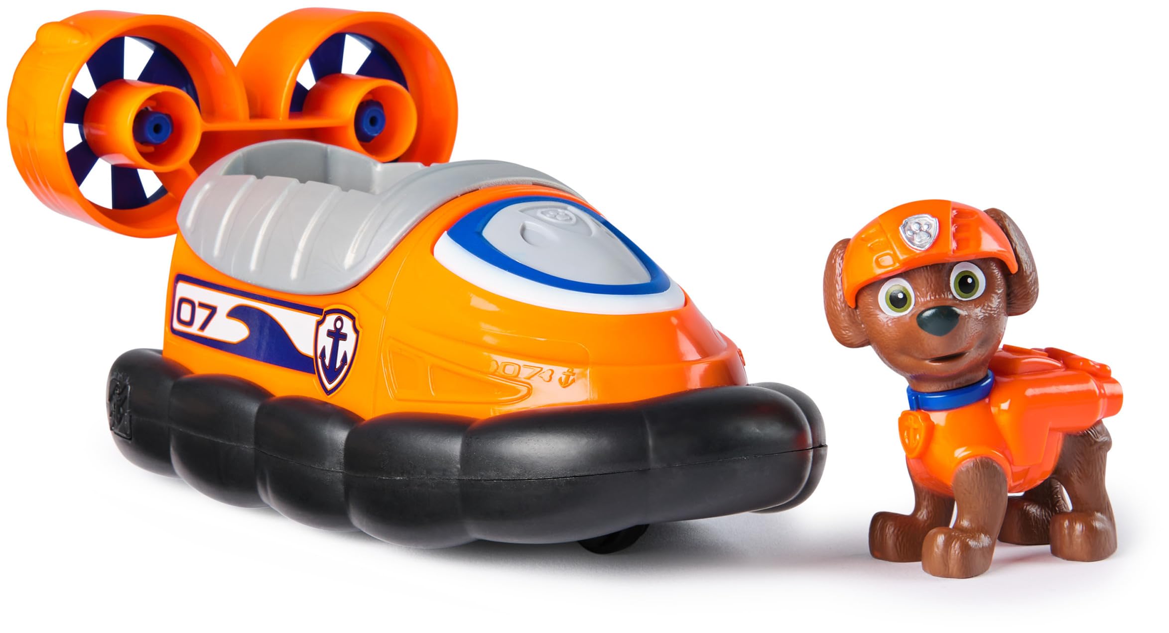 Paw Patrol Zuma's Hovercraft with Collectible Action Figure - Sustainably Made Vehicle Toy for Kids 3+