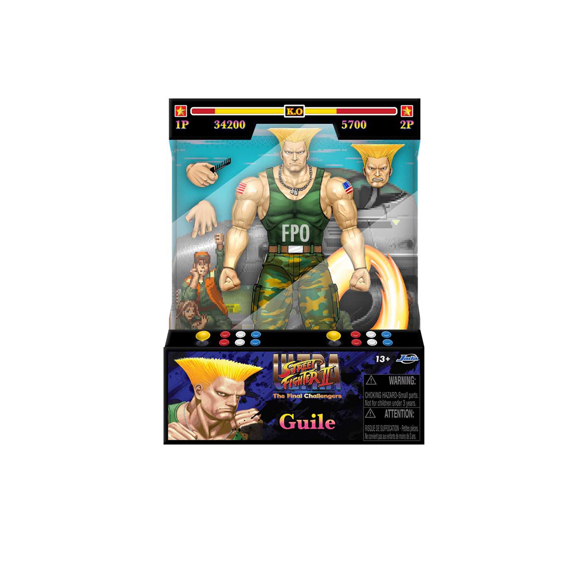 Street Fighter 6 - Guile Deluxe 6" Collector Figure, Black