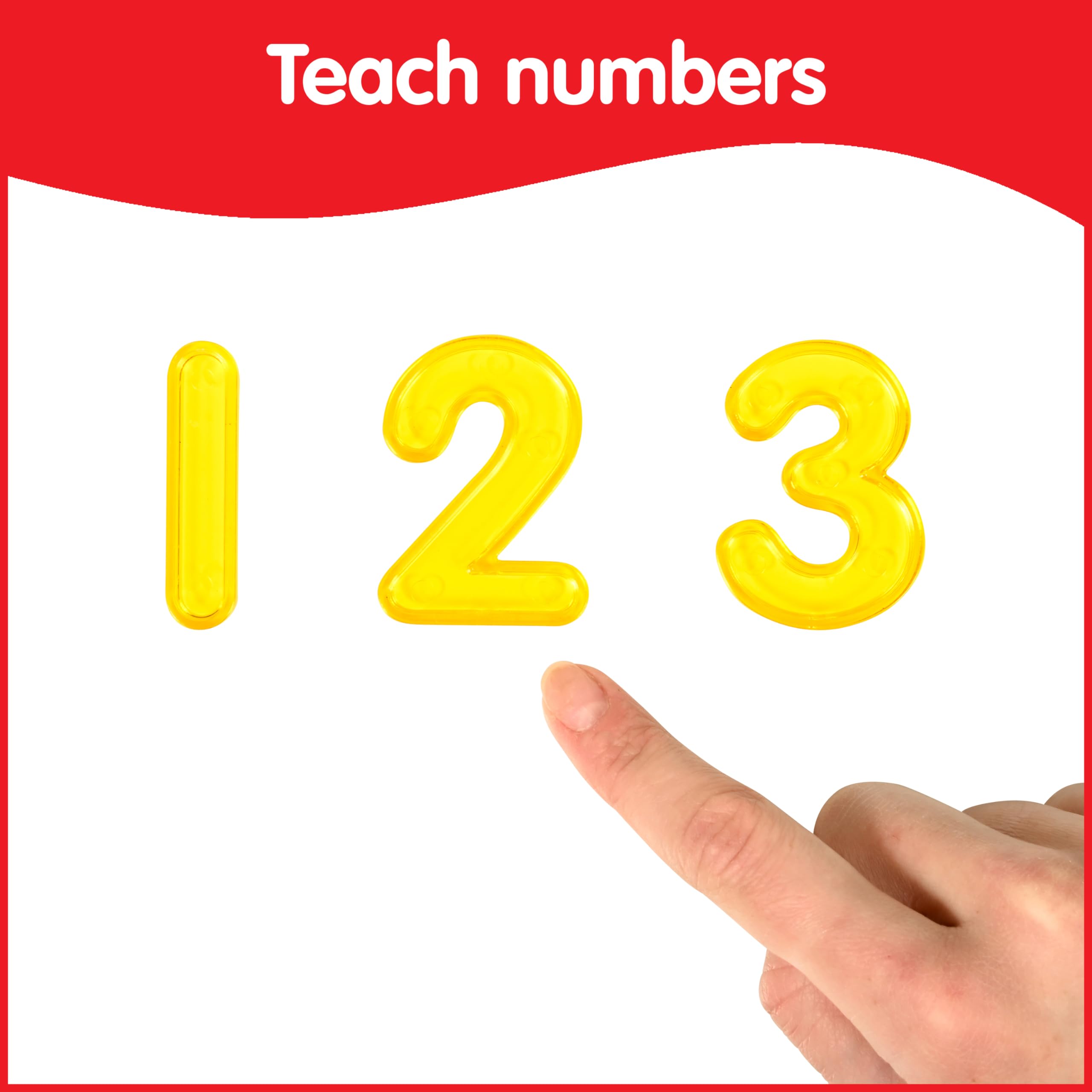 edxeducation Transparent Numbers - Set of 40 | Learning Resource | Ages 3+ 5